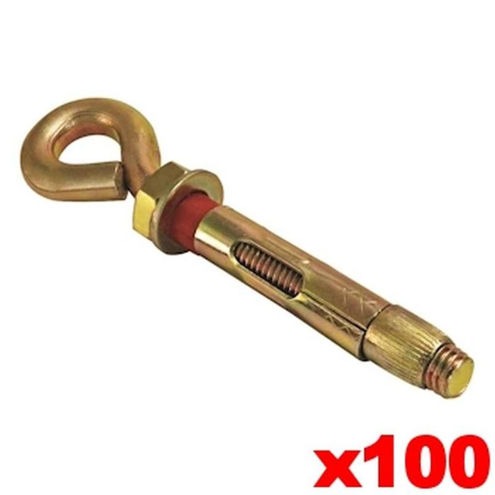 Expansor Tropicalizado con Argolla MXRTK-004-3 100Pzs Medida 8 Tornillo 60mm Diámetro Long 70mm Broca 10mm Tropicalizado, RingTack