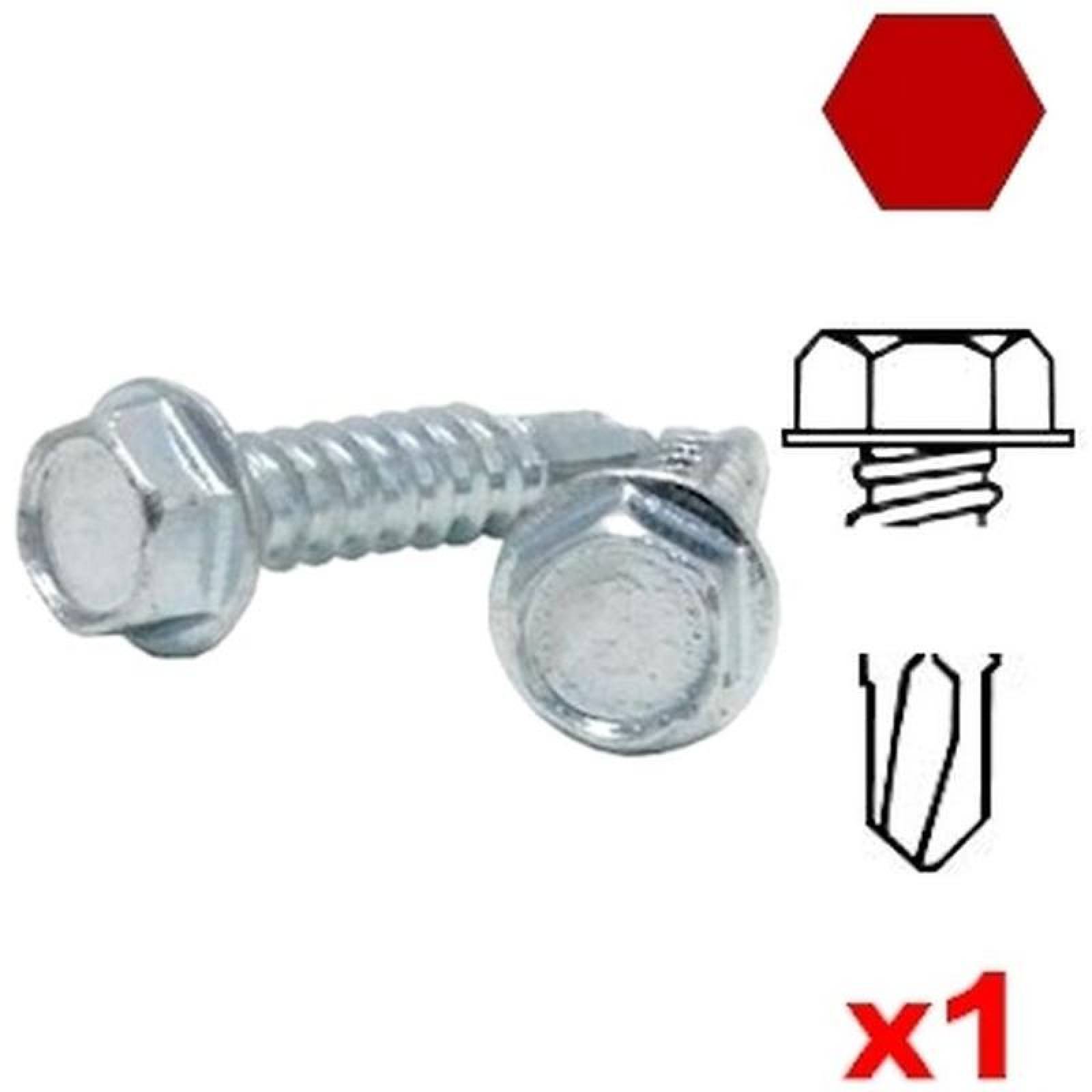Pijas Autotaladrantes para Taladro MXGLH-037 1Pza 10 4,8mm Diámetro Long1 12" Dado 516" Cabeza Hexagonal Entrada Hexagonal PuntaBroca GalvaHex