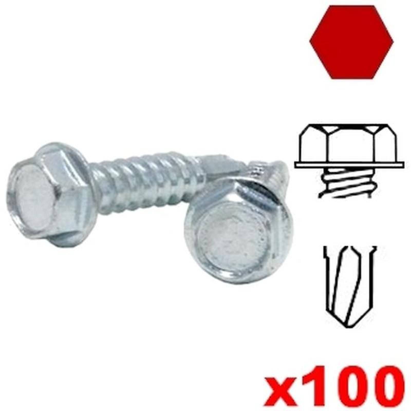 Pijas Punta Broca para Aluminio MXGLH-090 100Pzas 14 6,3mm Diámetro Long3 12" Dado 38" Cabeza Hexagonal Entrada Hexagonal PuntaBroca GalvaHex