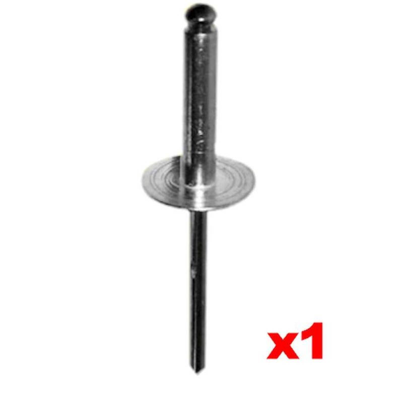 Remache Cabeza Ancha MXPOP-013 # 6 Diámetro 316" ó 4,7mm Long 1516" ó 24,0mm Tipo Blind Acabado Aluminio Natural 1Pza, RemPop