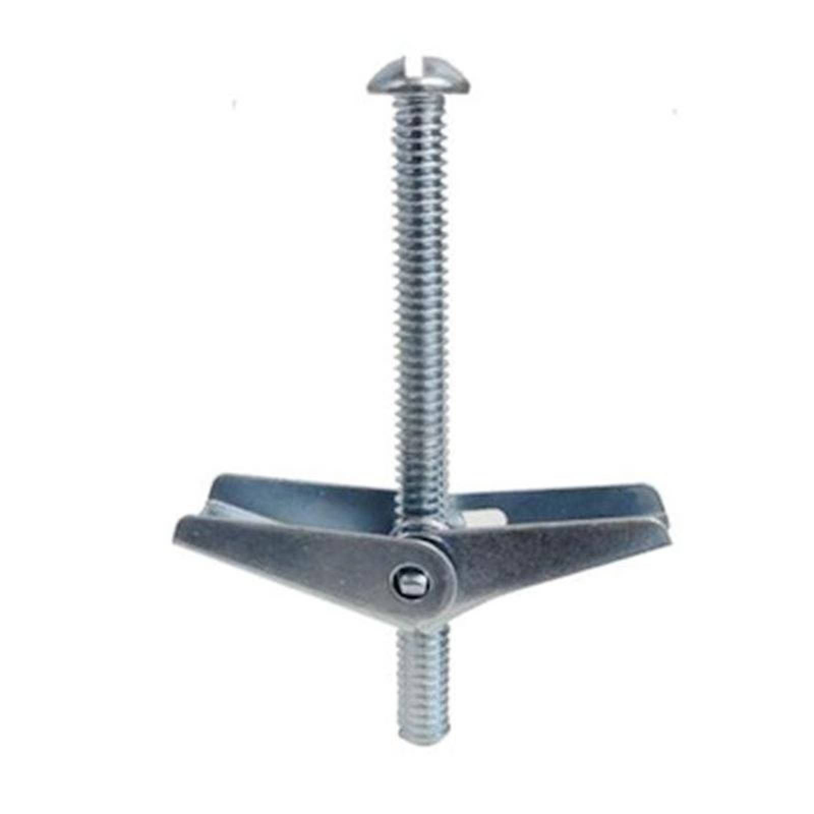 Fijación con Taquete Mariposa, MXBYA-004-2, Medida Tornillo 3/16" x 3", 4,7mm, x 76,2mm, Broca 1/2", Galvanizado, 50Pzs,, ButterflyBra