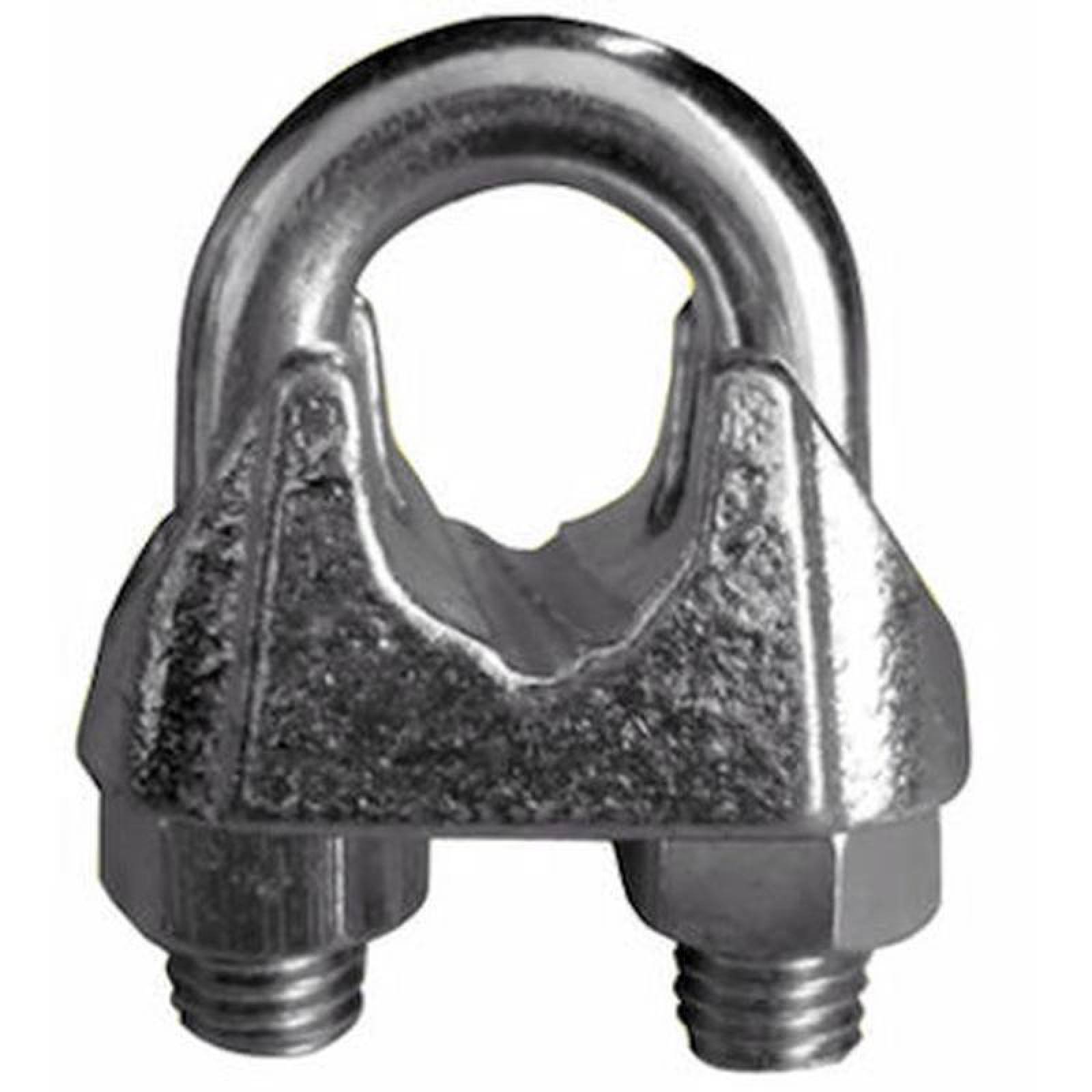 Sujetador de Acero Galvanizado, MXIXD-007-1, 3/8" ó 9.5mm Diámetro Nudo, 3/8" ó 9.5mm Diámetro Cable, Acabado Acero Inoxidable, Tipo Europeo, 1Pza., InoxDog