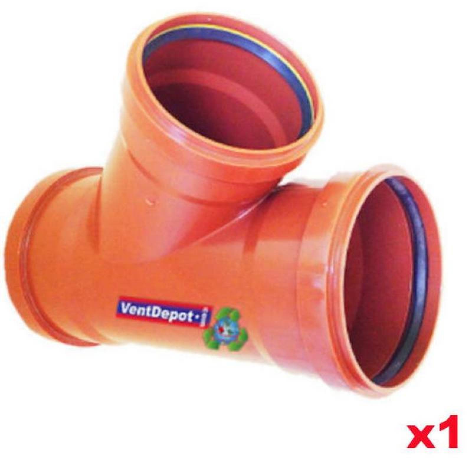 Tuberia de Alcantarillado Plastico MXSYW-007-1 1 Pza 200x200x110mm Diámetro Yee Sencilla Anaranjado PVC Serie 20, SewerYee