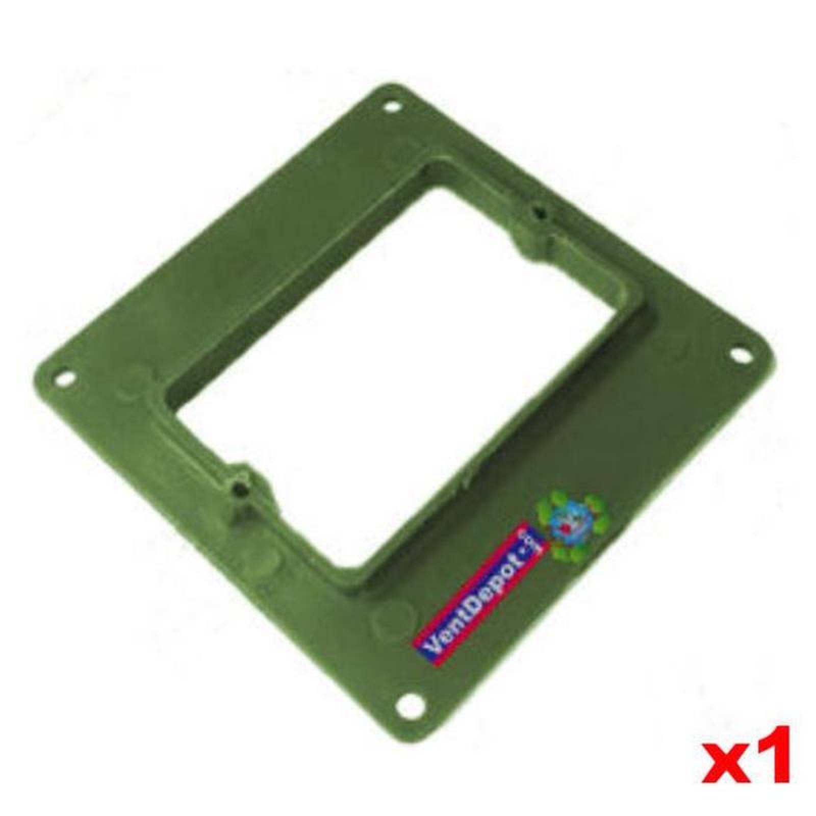 Tapas de Registro Fabrica MXBCR-004-4 1 Pza 25mm Diámetro Tapa Cuadrada con Salida Rectangular Verde PVC, BoxCover Rectangular