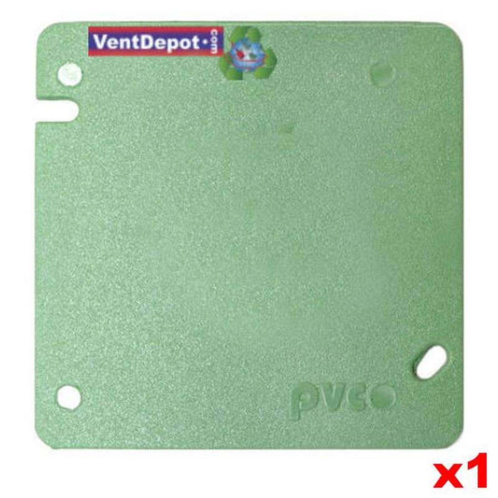 Tapa para Registro Electrico Verde MXBXV-001-2 1 Pza 13mm Diámetro Tapa Cuadrada Ciega Verde PVC, BoxCover