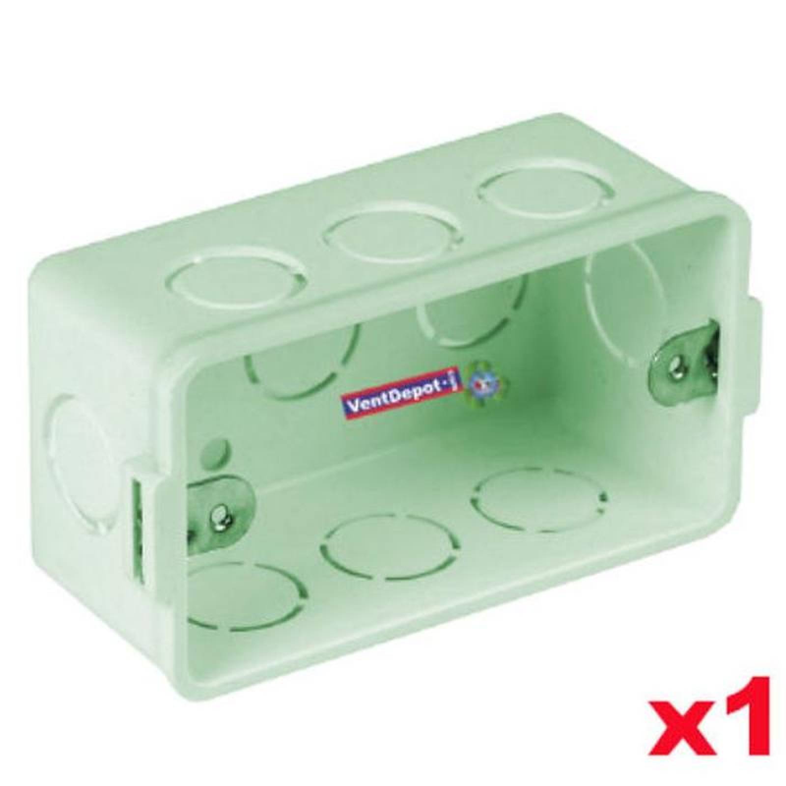 Cajas de Conexiones para Tubos MXEBG-001-8 1 Pza Caja Rectangular de PVC 4X2" Entrada 12" Verde, ElecBox Rectangular