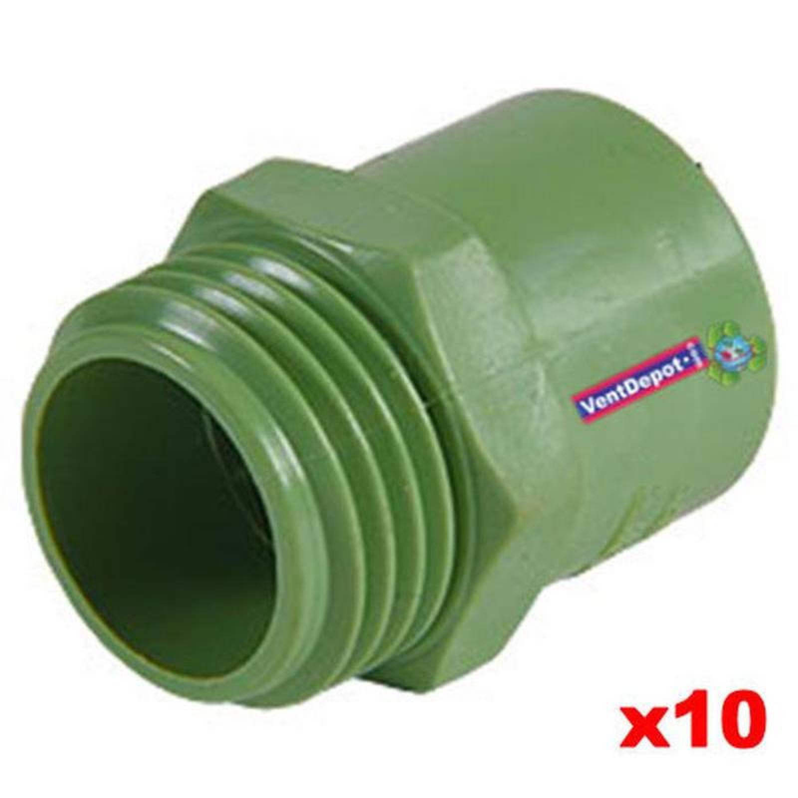 Conector PVC Electrico Union MXENC-012 10 Pzas 1 14" Diámetrol Conector Pesado PVC Verde, EleCon Pro