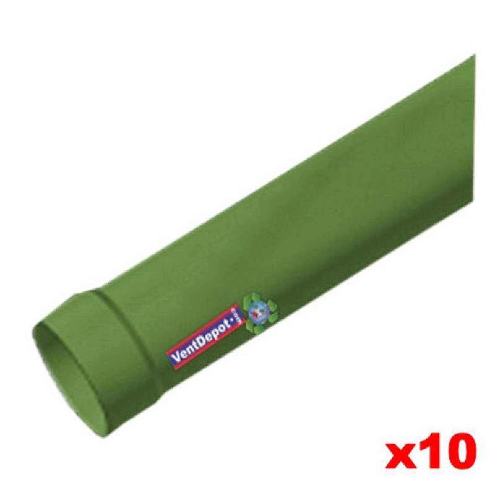 Tubo de Electricidad Verde MXEXE-027 10 Pzas 100mm Diámetro 114,3 Diámetro Exterior 3,0 mm Espesor 3000 mm Longitud Tubo Eléctrico Ligero Verde PVC, ElecTube Exterior