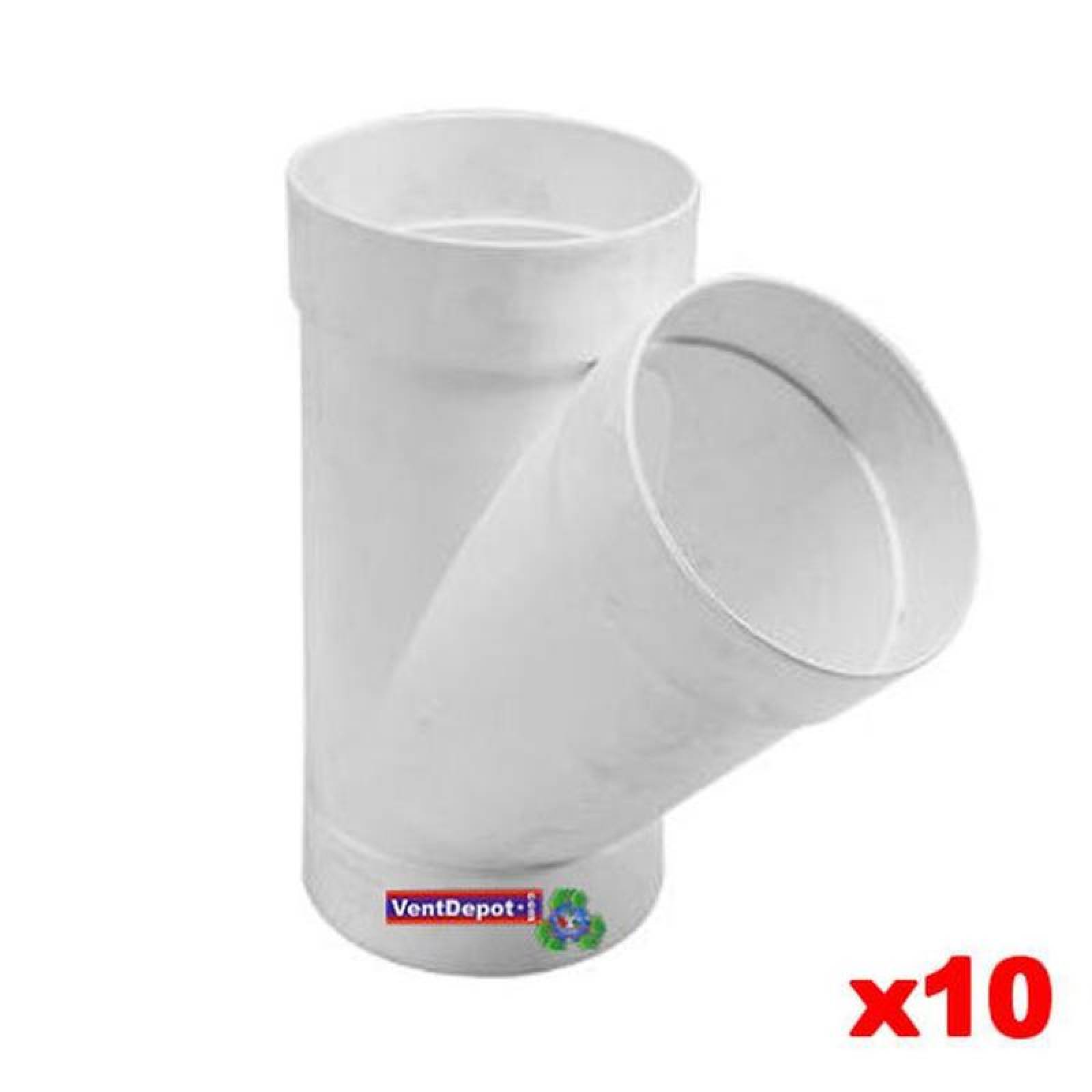 PVC Yees Tuberia para Agua MXSYS-006-2 10 Pzas 50mm Diámetro Yee Sencilla Blanco PVC, SanixYee Sencilla