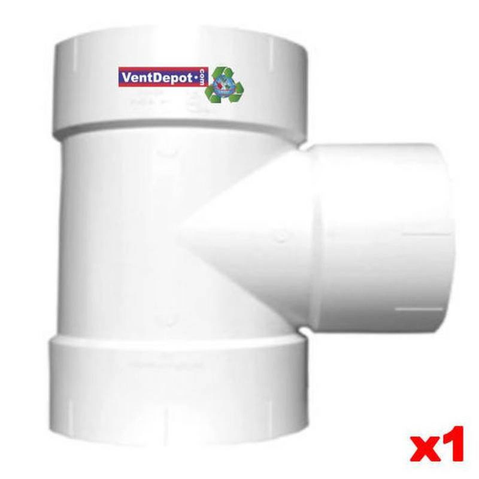 Conexion Tee de PVC Conector MXTES-015 1 Pza 160mm Diámetro Tee Sencilla Blanco PVC, SanixTee Sencilla