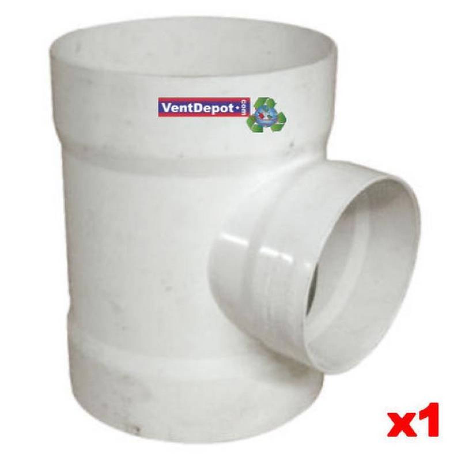 Tee Sencilla Salida Reducida de PVC MXTSR-001-1 1 Pza 110X40mm Diámetro Tee Sencilla con Salida Reducida Blanco PVC, SanixTee Sencilla con Salida Reducida