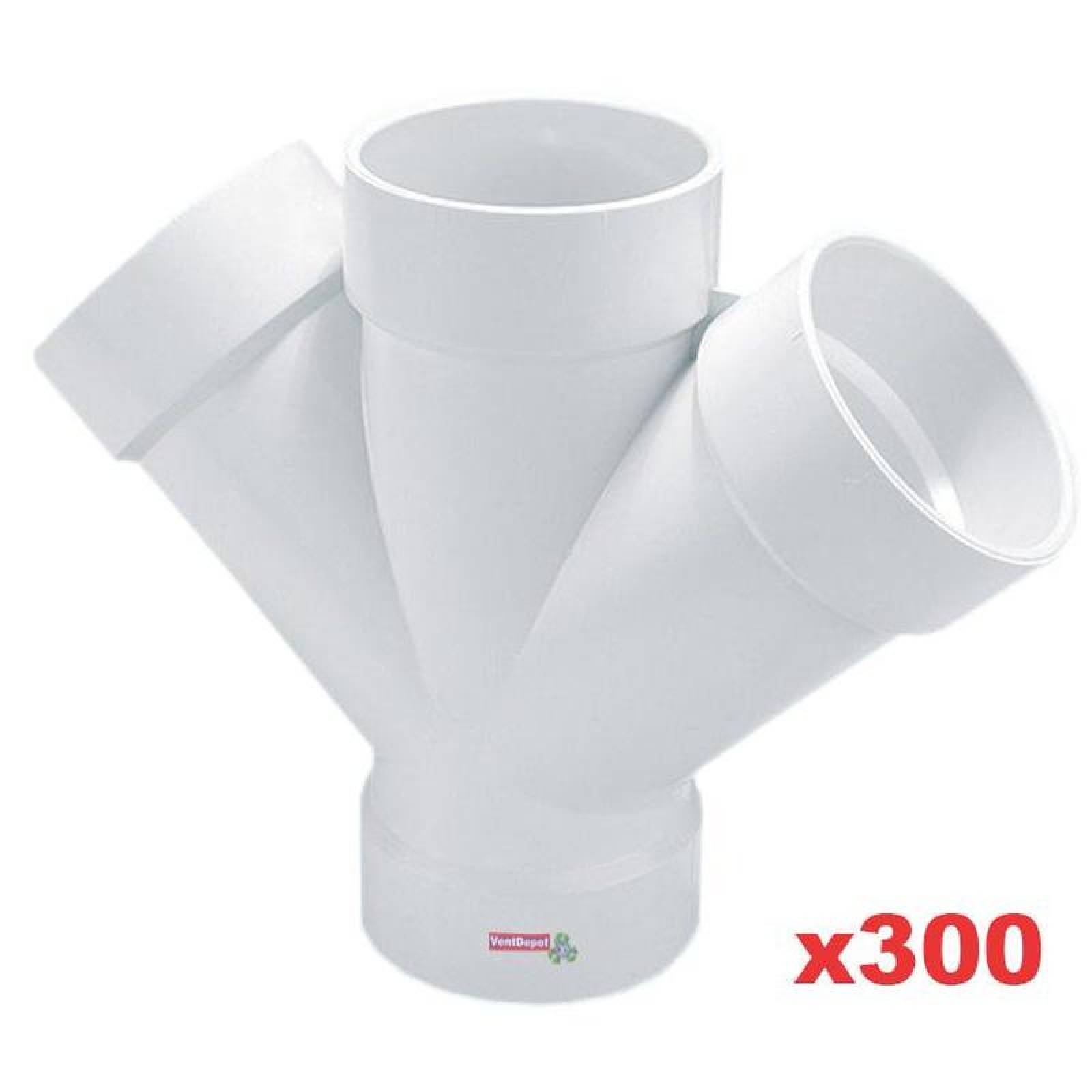 Yeebras PVC Yee para Agua Conexion MXYED-015 300 Pzas 110x110x110mm Diámetro ...
