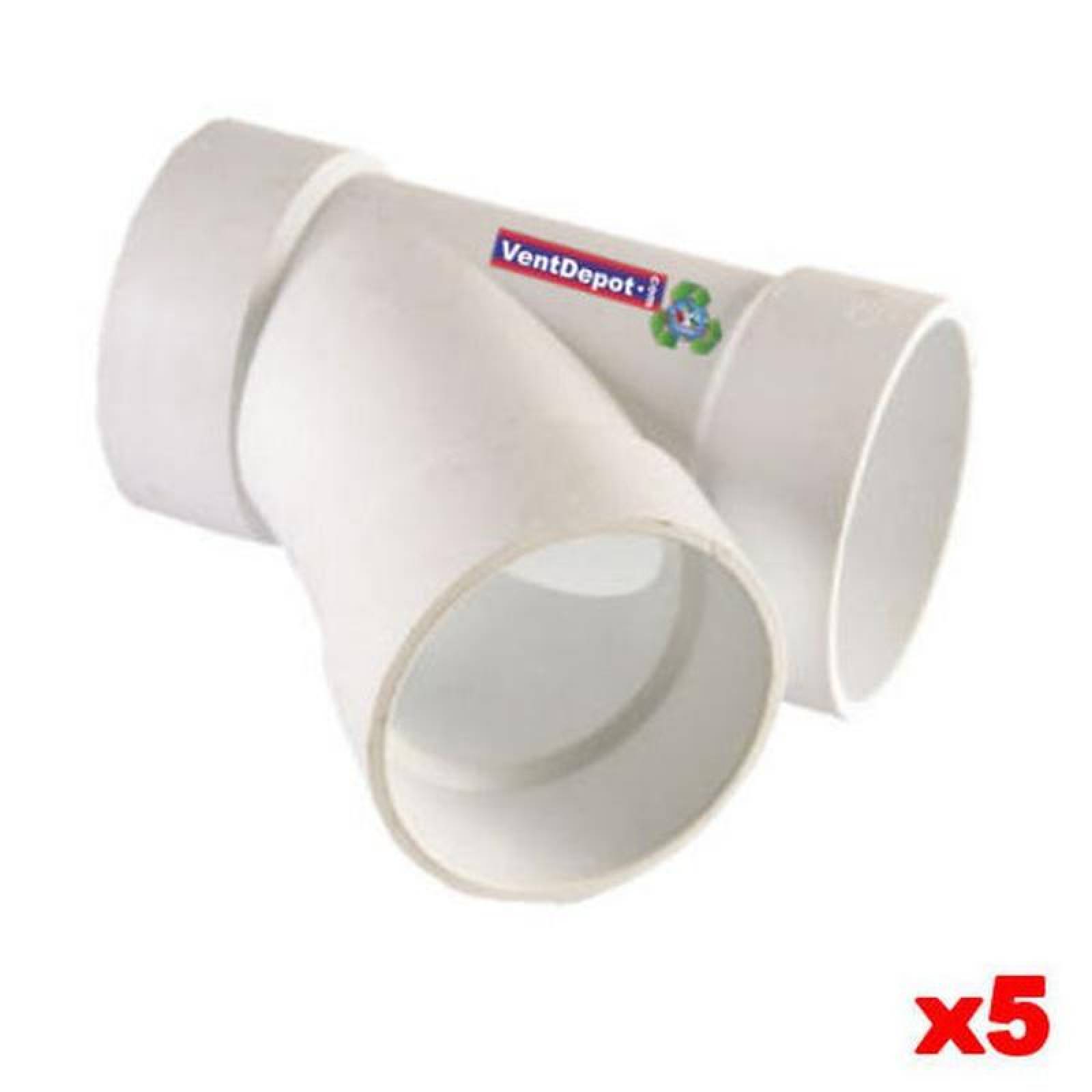 Conducto PVC Yee Conexion MXYSR-002-3 5 Pzas 110x50mm Diámetro Yee Sencilla con Salida Reducida Blanco PVC, SanixYee Sencilla con Salida Reducida