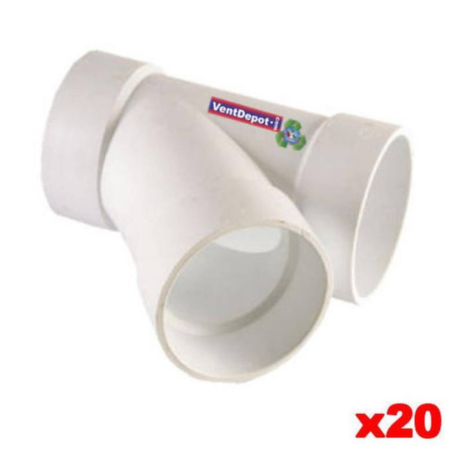 Tuberia PVC Yee para Agua MXYSR-004-3 20 Pzas 110x50mm Diámetro Yee Sencilla con Salida Reducida Blanco PVC, SanixYee Sencilla con Salida Reducida