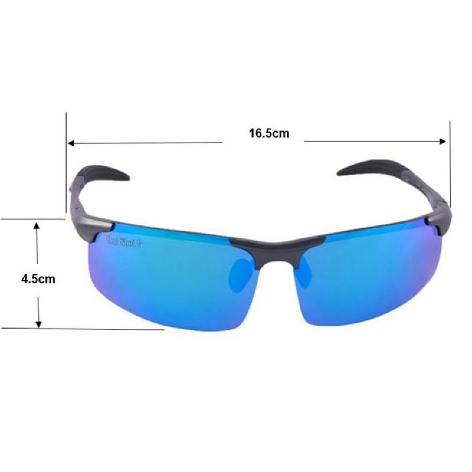 Lentes para sol económicos MXHMX-002-4 Aluminio Azul Unisex Polarizados Protección UV400 Matrix Collection