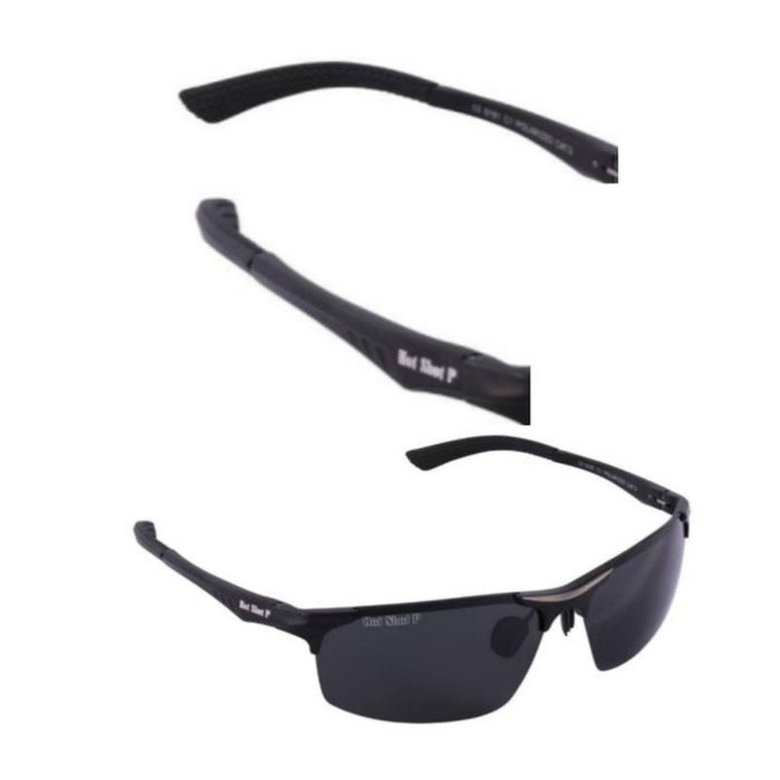Gafas para el sol de buena calidad MXHSC-003-10 Aluminio Negro Unisex Polarizados Protección UV400 Snipe Collection