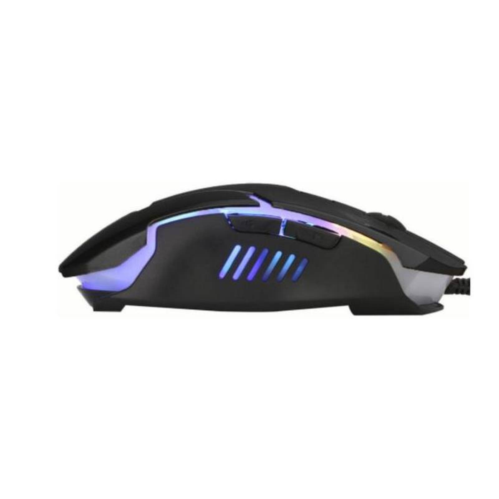 Ratón Gamer Alamabrico MXEGO-001-17 Tipo 7D Alámbrico Negro 5 BotonesRueda Desplazamiento Láser Óptico, ErgoPlay