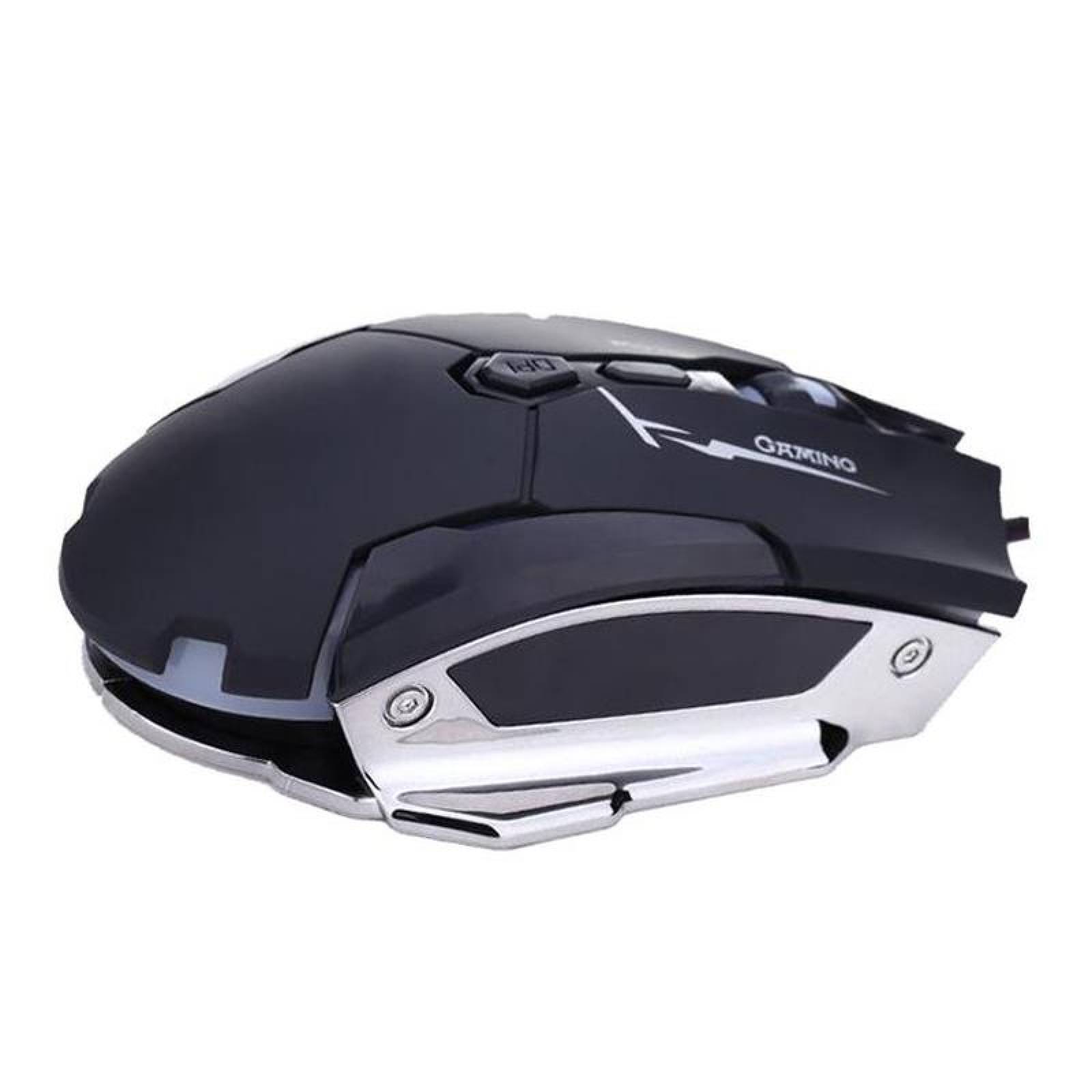 Mouse Gamer winner para juegos MXWIN-001-17 Tipo 8D Alámbrico Negro 6 BotonesRueda Desplazamiento Láser Óptico, Winner
