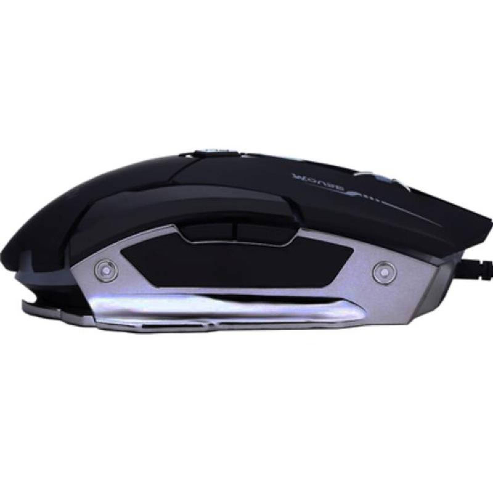 Ratón Gamer Winner PC MXWIN-001-22 Tipo 8D Alámbrico Negro 6 BotonesRueda Desplazamiento Láser Óptico, Winner