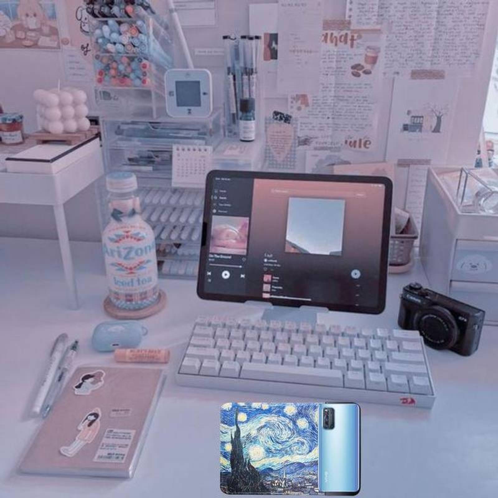 Alfombrilla de Ratón Qi de Laptop MXART-004-3 Entrada 9V 1A Qi Pintura Cable USB Incluido, ArtPad