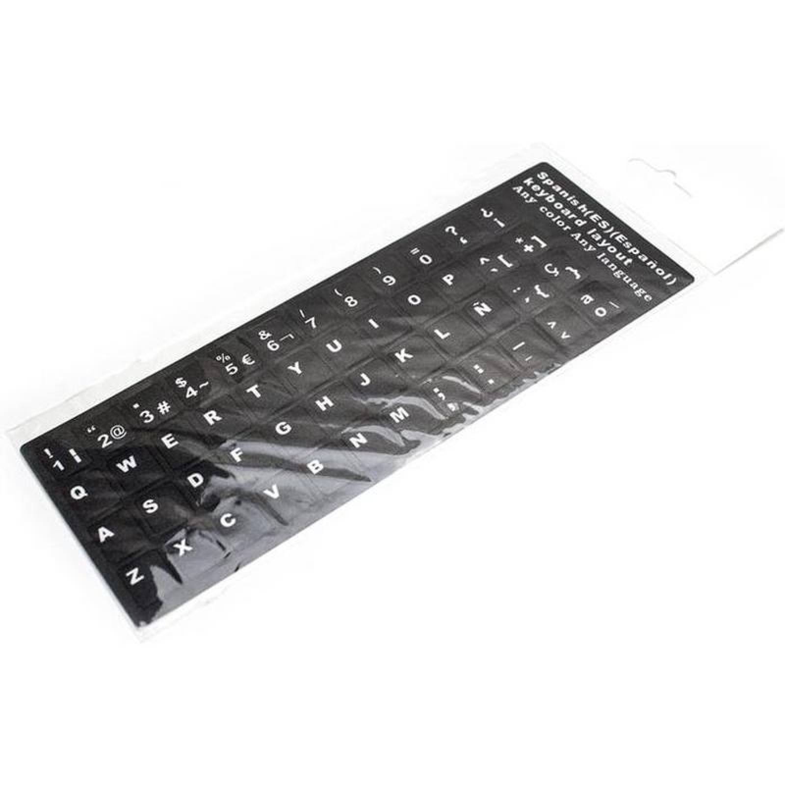 Stickers de Letras para Teclado, MXNVB-001-1, Negro, 48 Pegatinas, Impermeable, Vinil., LabelViny