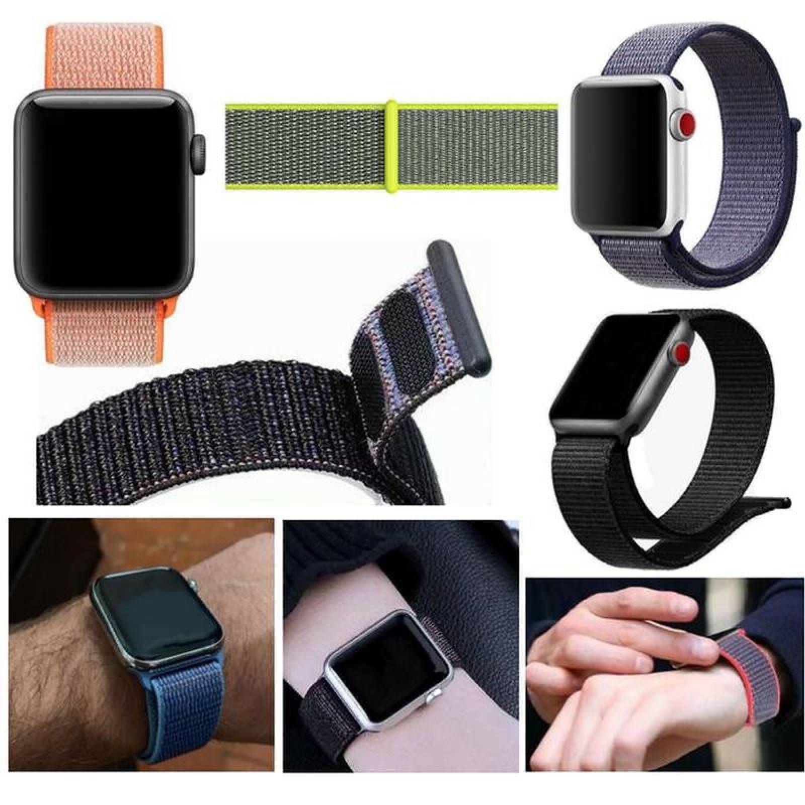  Extensible de Nylon para SmartWatch, MXNOO-042, 42/44mm, ML, Summit White/Blanco Cumbre, S123456SE, Nylon, Nylon Loop Collection