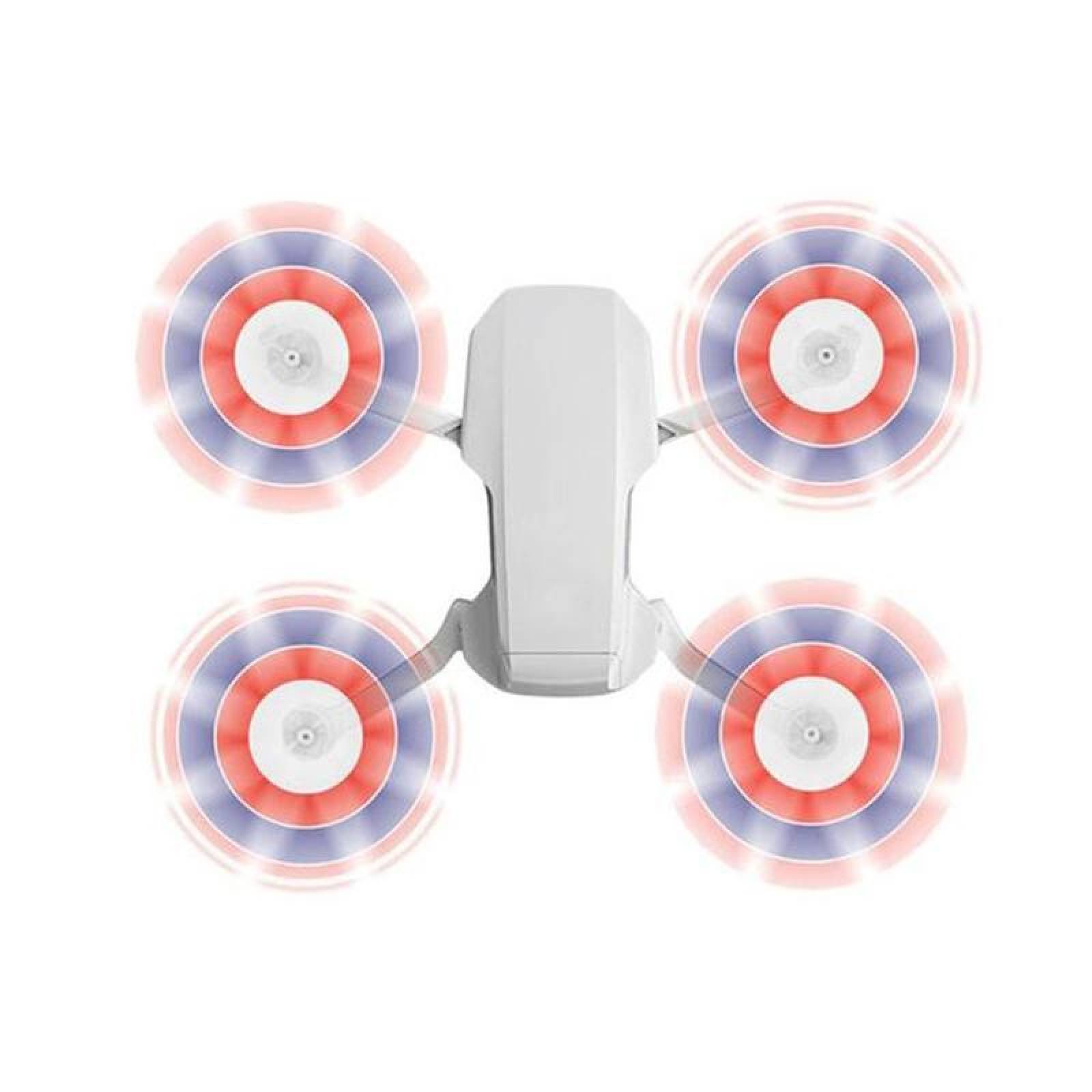 Hélices Fácil de Colocar en Dron, MXHEM-001-15, 8 Hélices, Blanco con Rojo y Azul, Mavic Mini, 12 Tornillos, 1 Destornillador, HelixMini