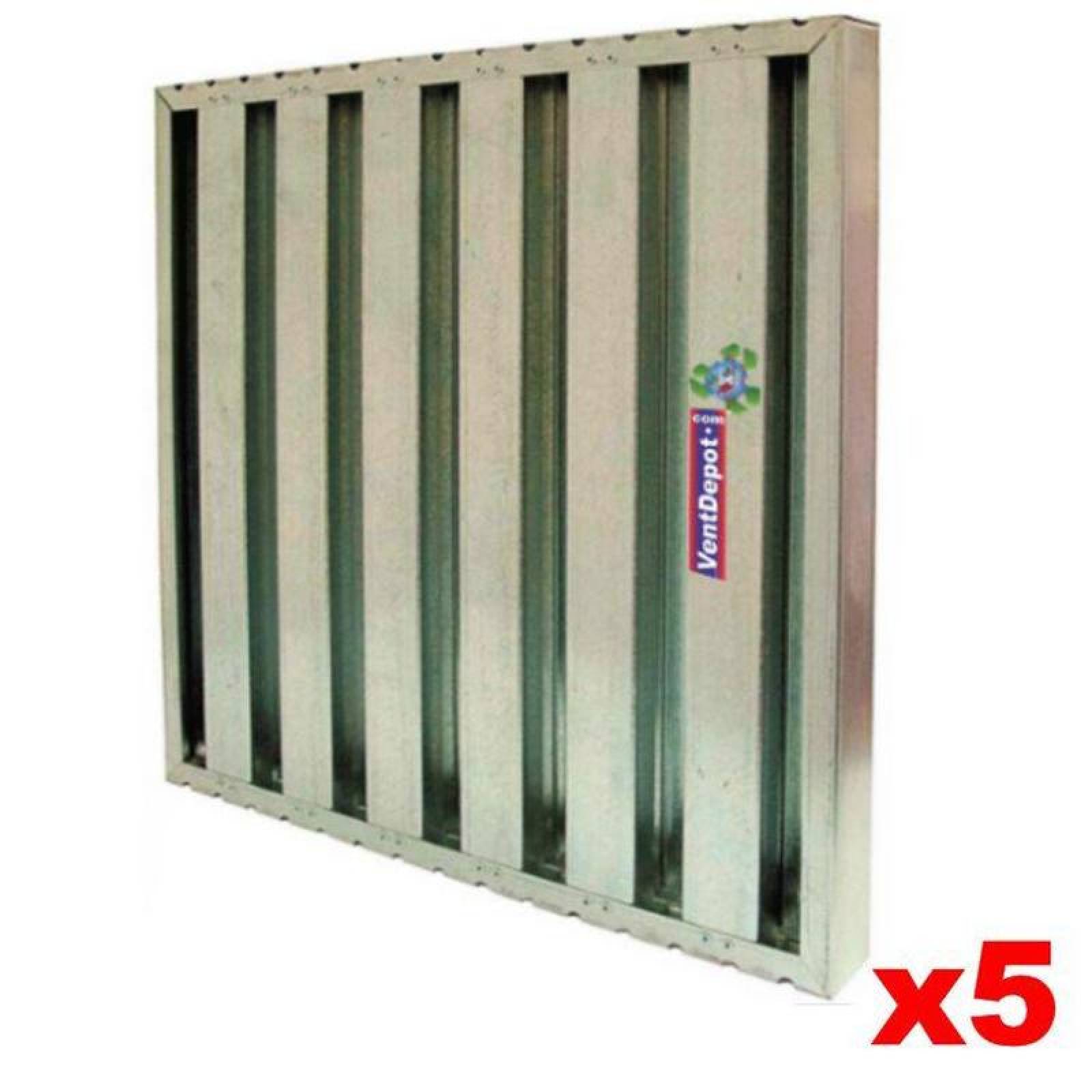 Filtro Inercial de Grasa Resistente MXISK-035 24x30x2" 233/4 x 293/4 x 13/4 MERV 8 Eficiencia 70 al 75porciento a 30 micras 3mmcda a 500ppm Inox, 304 5Pzas InerShock