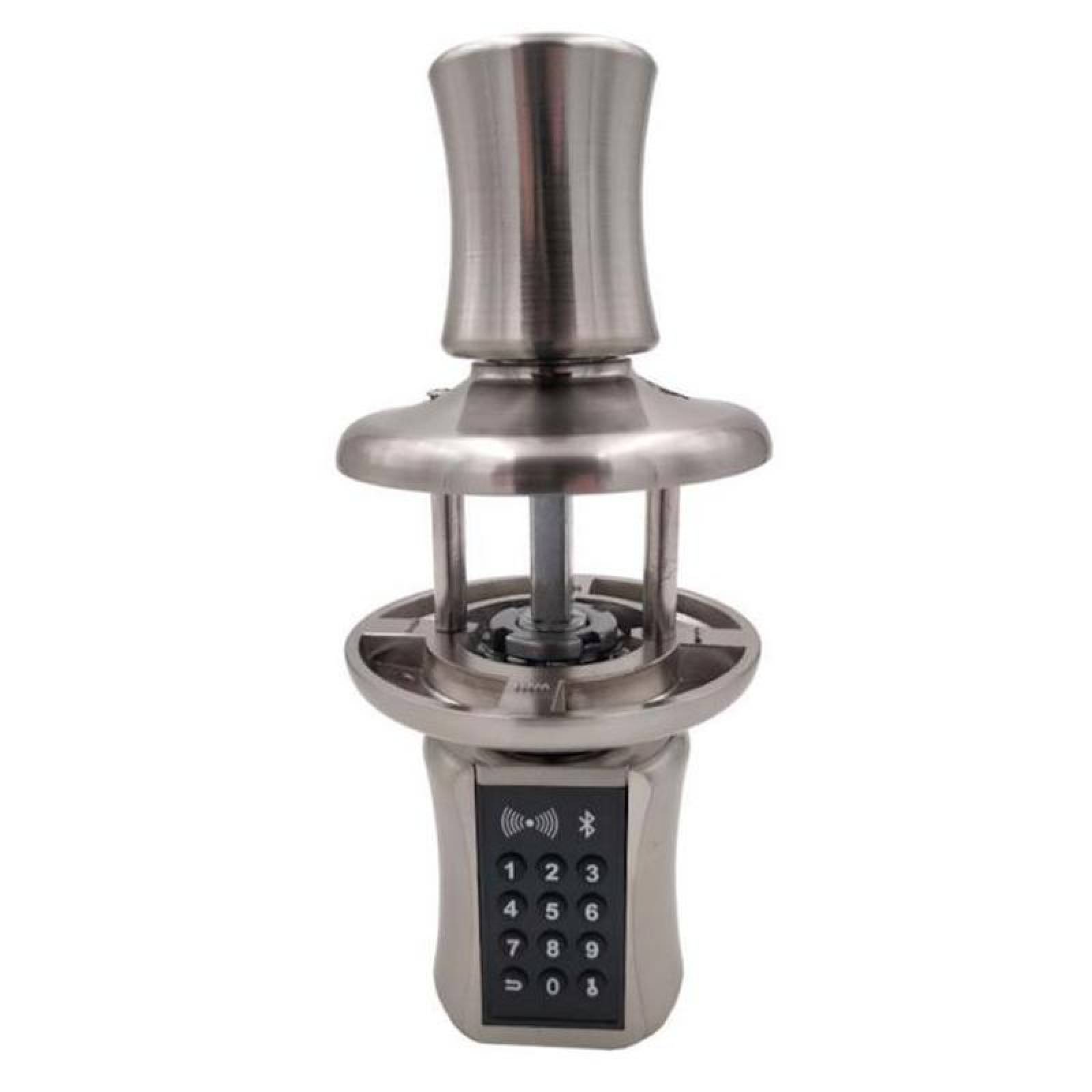 Cerrojo Bluetooth de alta Seguridad MXMEK-001-24 SistemasBluetooth IC Card contraseña y Llave Mecanica, Niquel Espesor de Puerta 30 a 100 mm Pilas 3 x AAA No incluidas, MetalKey