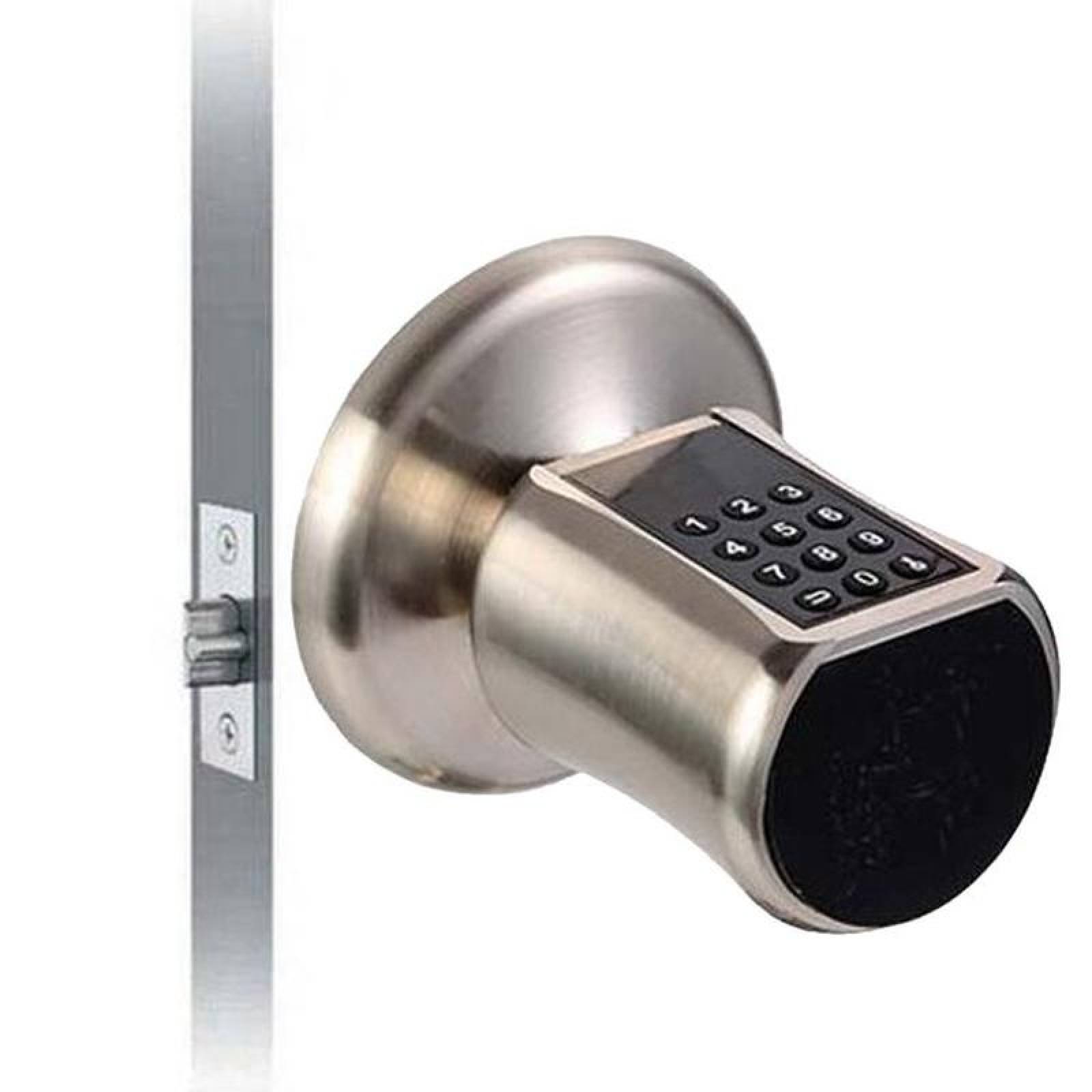 Cerrojo Bluetooth de alta Seguridad MXMEK-001-24 SistemasBluetooth IC Card contraseña y Llave Mecanica, Niquel Espesor de Puerta 30 a 100 mm Pilas 3 x AAA No incluidas, MetalKey