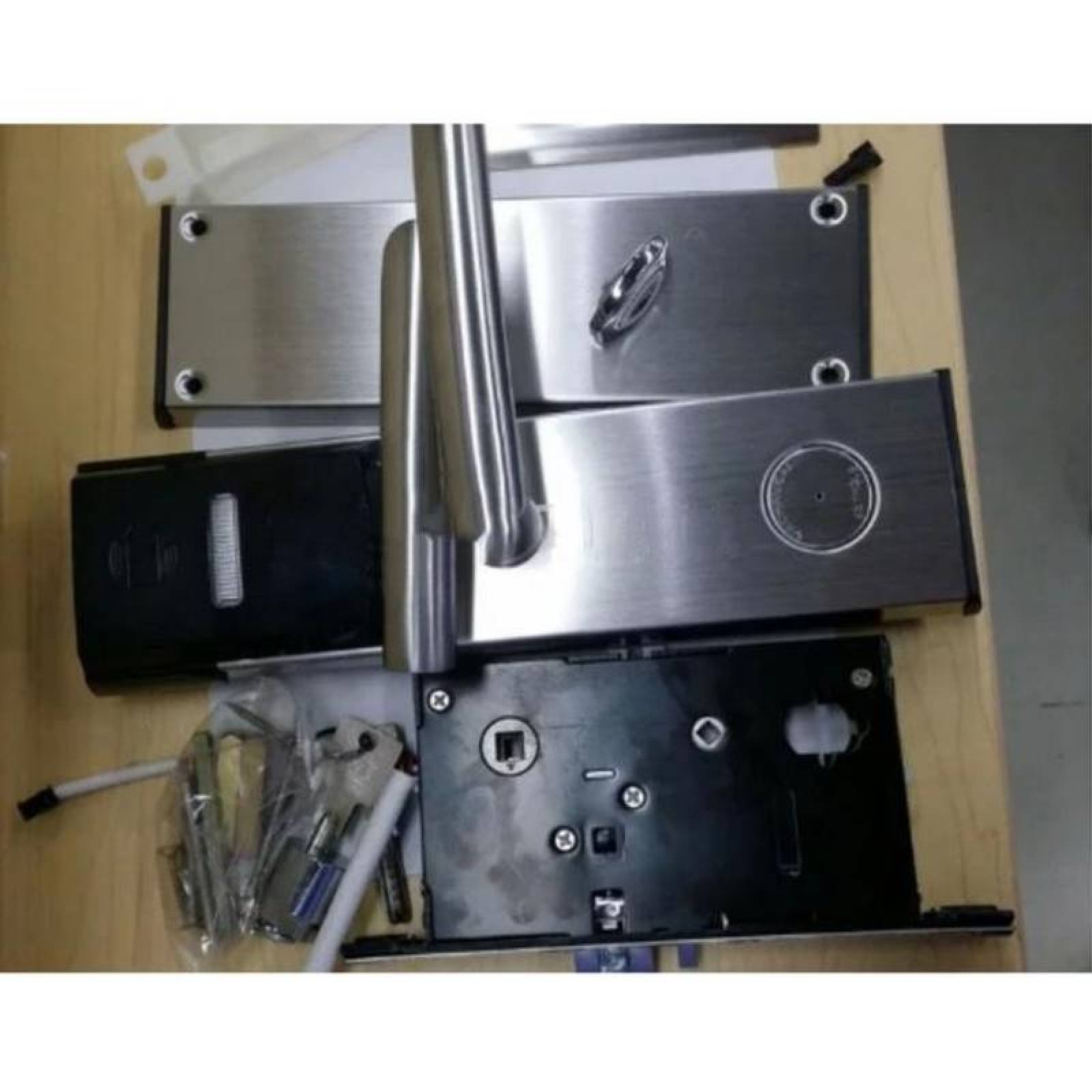 Chapa Electrónica MXLKP-001-7 NFC Oro Espesor de Puerta 35 a 55 mm Android y IOS Pilas 4 x AA No incluidas LockPhone