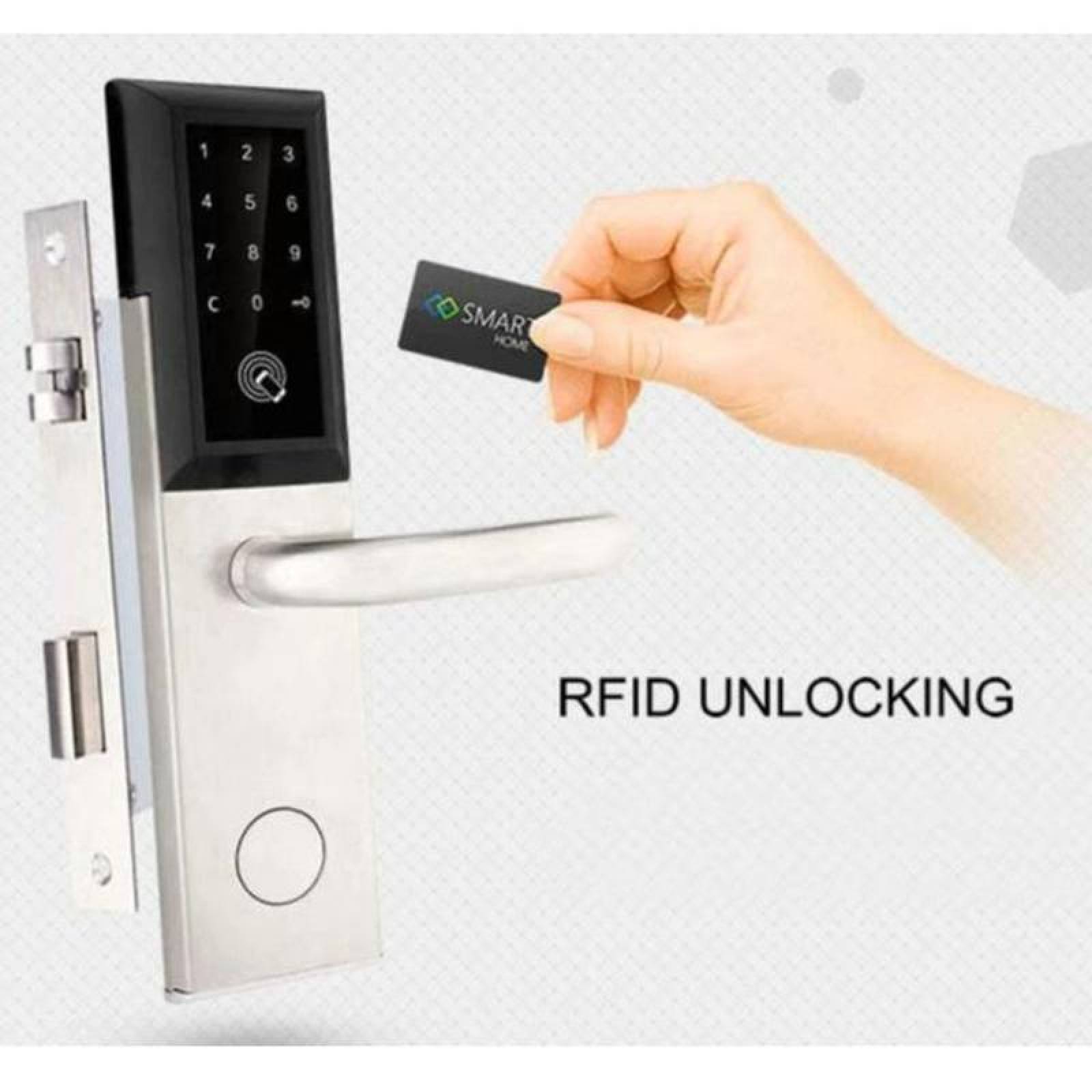 Chapa Electrónicas NFC MXSAY-001-27 Sistema NFC 1 a 4 cm de lectura 5 seg de desbloqueo Pilas AA Aleación De Zinc Acero Inoxidable No incluye Baterías SmartKey