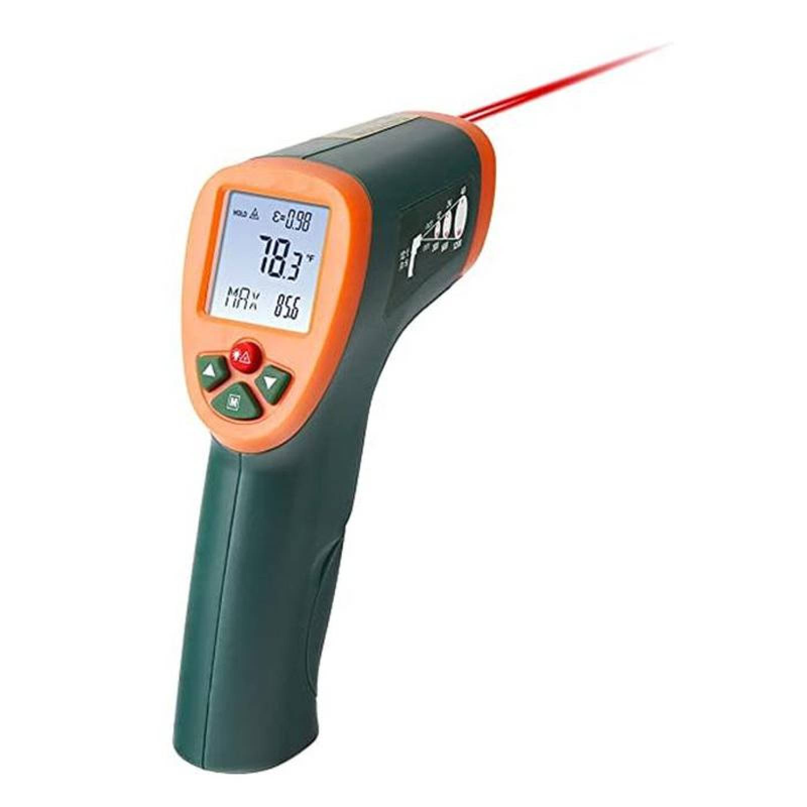 Mini Termometro Restaurantes MXTMA-001-9 Distancia láser 30,5cm Rango -20 a 650C Campo de Visión 1201, TermoAlert