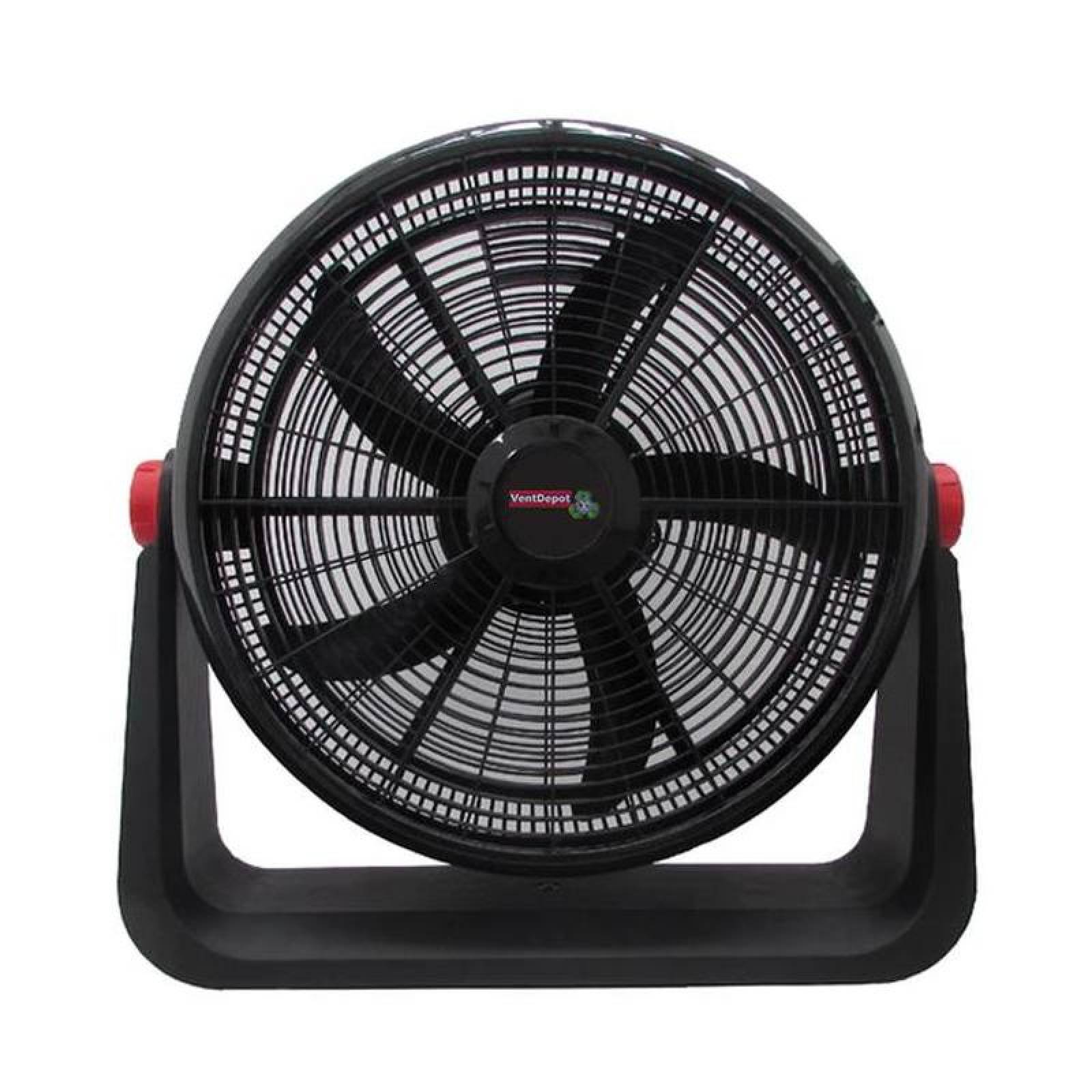 Ventilador de Piso para Uso en Casa, MXCKN-001-6, Aspas 20" Diámetro Plástico, 4920CFM, 127V, 60Hz, 52dB, 3 Velocidades, 100porciento Plástico,, BlackFan