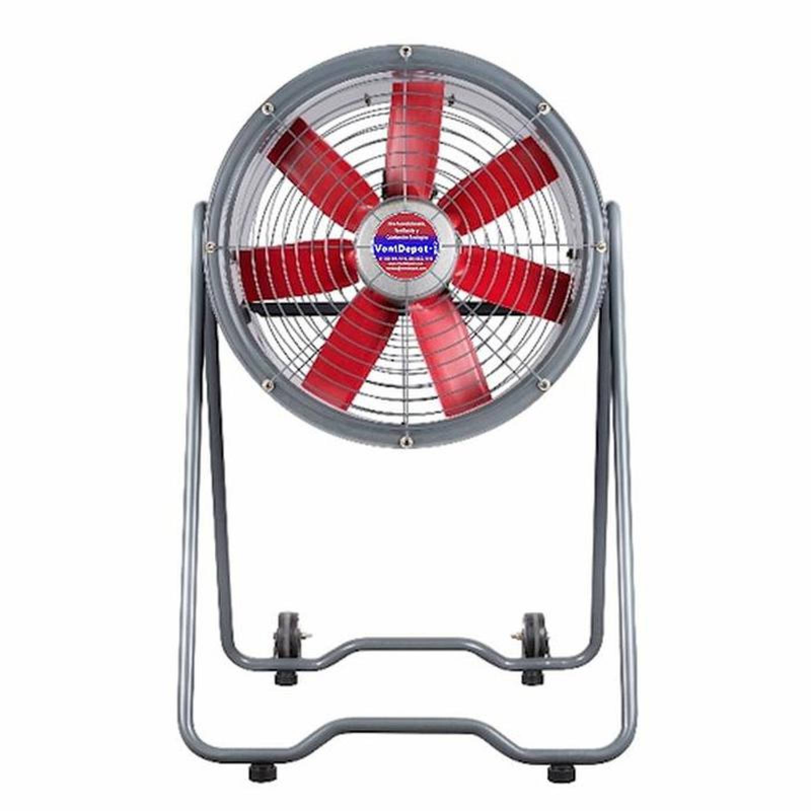 Ventilador Pedestal Industrial ISO, MXEVS-001-6, 15" Diámetro, 4018/2365 m3/hr, 127 V, 2.3A, 1/8HP, 70/65dB, 2 Velocidades., ProcesoCool