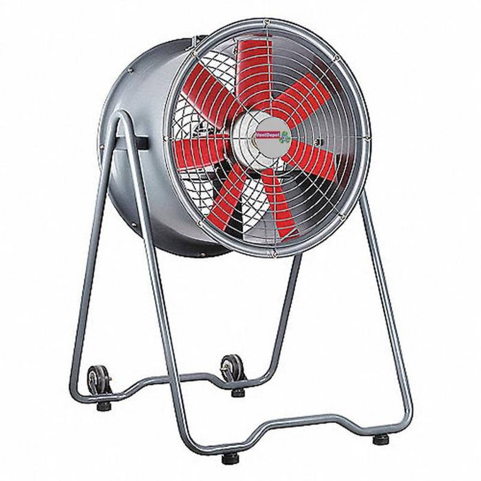 Ventilador de Pedestal Uso Continuo, MXEVS-005-3, 24" Diámetro, 15400 m3/hr, 220/440 V, 3.2/1.6A, 3/4HP, 74dB, 1Velocidad., ProcesoCool