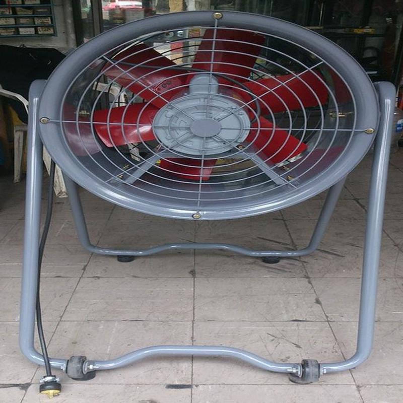 Ventilador de Pedestal Uso Continuo, MXEVS-005-3, 24" Diámetro, 15400 m3/hr, 220/440 V, 3.2/1.6A, 3/4HP, 74dB, 1Velocidad., ProcesoCool