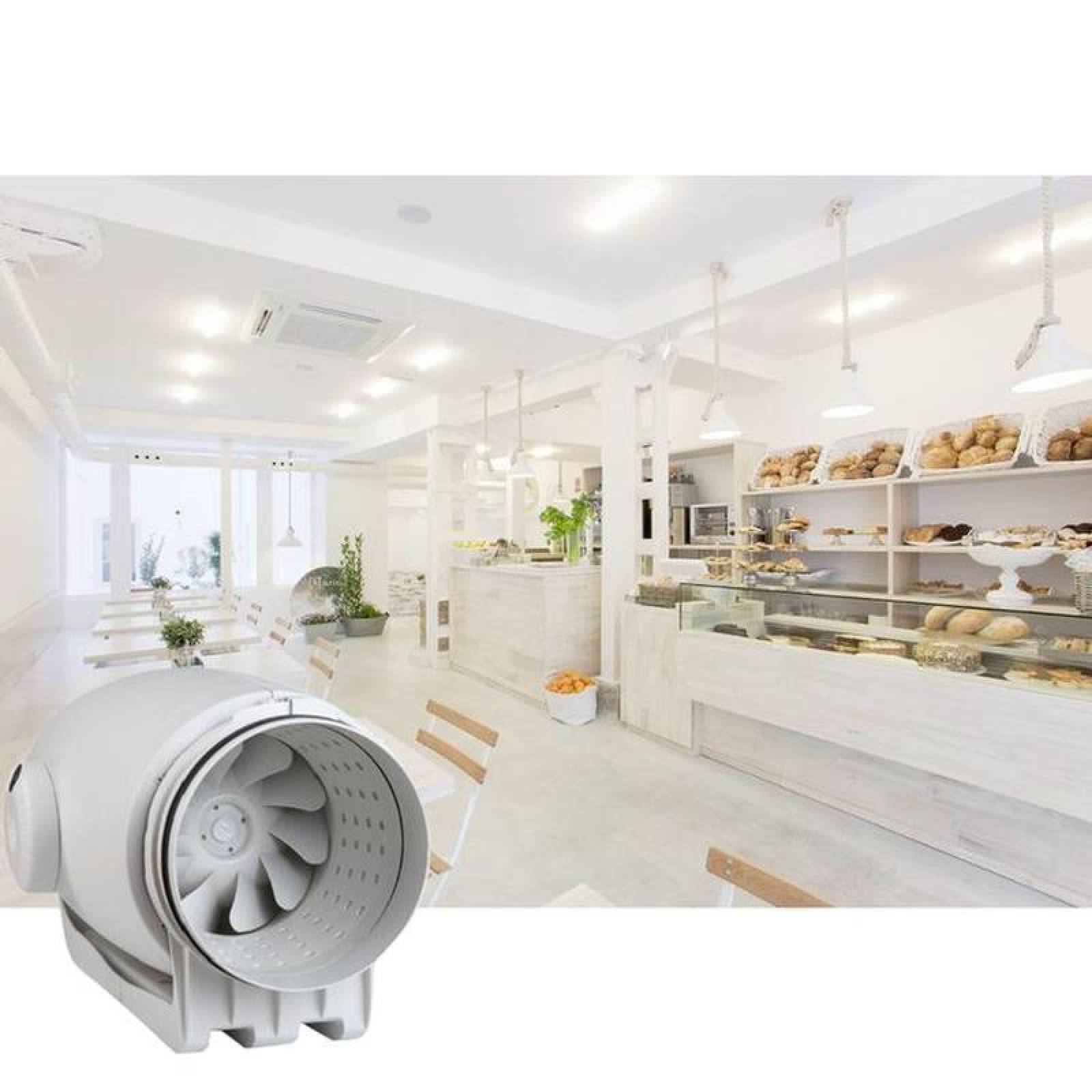 Extractores de Aire Media Presion, MXSAI-002-4, Ducto 5" Diámetro, 301 a 391m3/hr, 127V, 44W, 60Hz, 54dB, , SilentAir