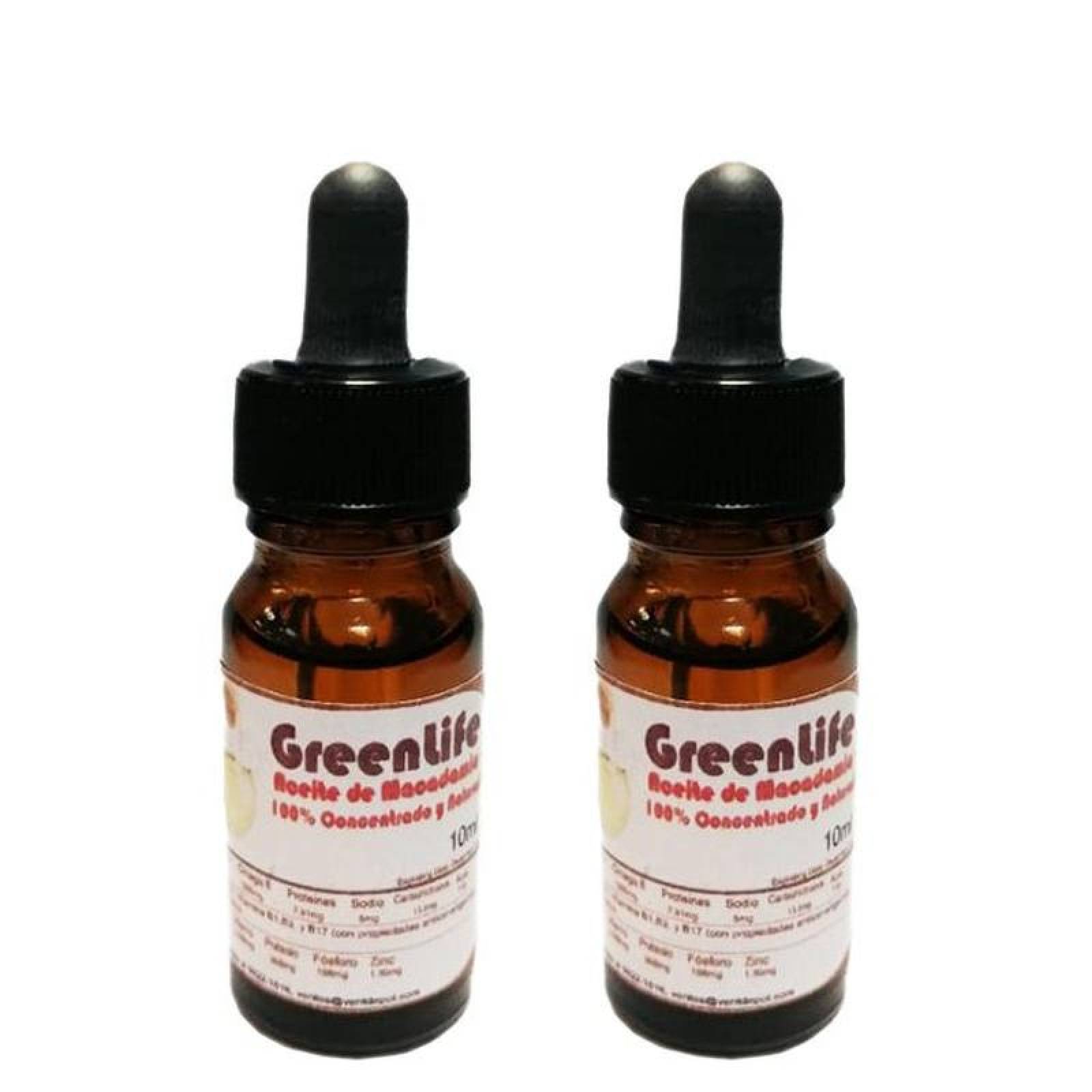 Aceite de Macadamia para Diabetes MXANM-002-1 2 pzs10ml 100porciento Concentrado y Natural Frasco y Gotero, Aceite de Macadamia Concentrado y Natural