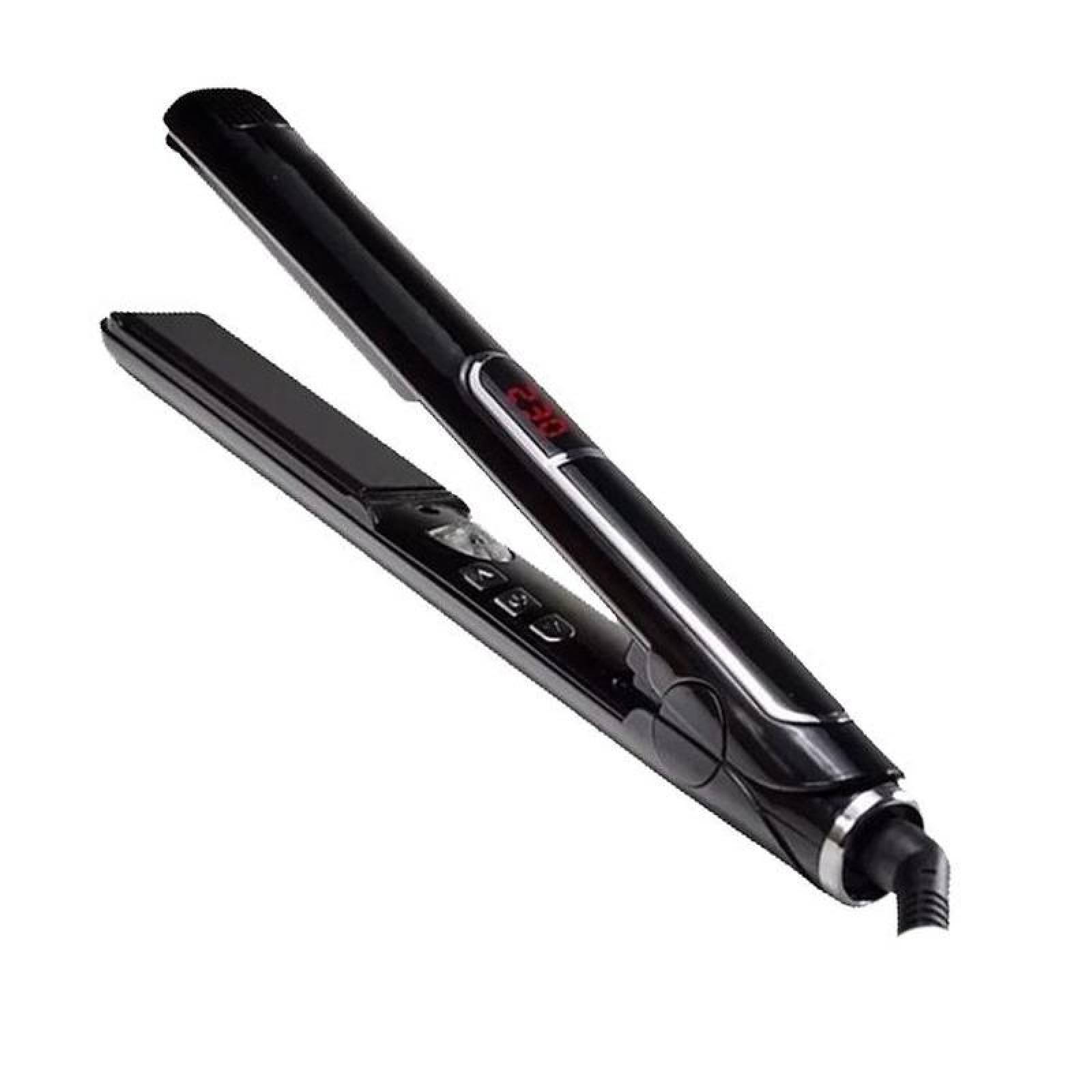 Alaciadora de Cabello Profesional, MXSGP-001-3, Negro, 100-240V, Temperatura ajustable 90-230C, Placa 100mm x 25mm, Cerámica y Tumalina,, StraightPro