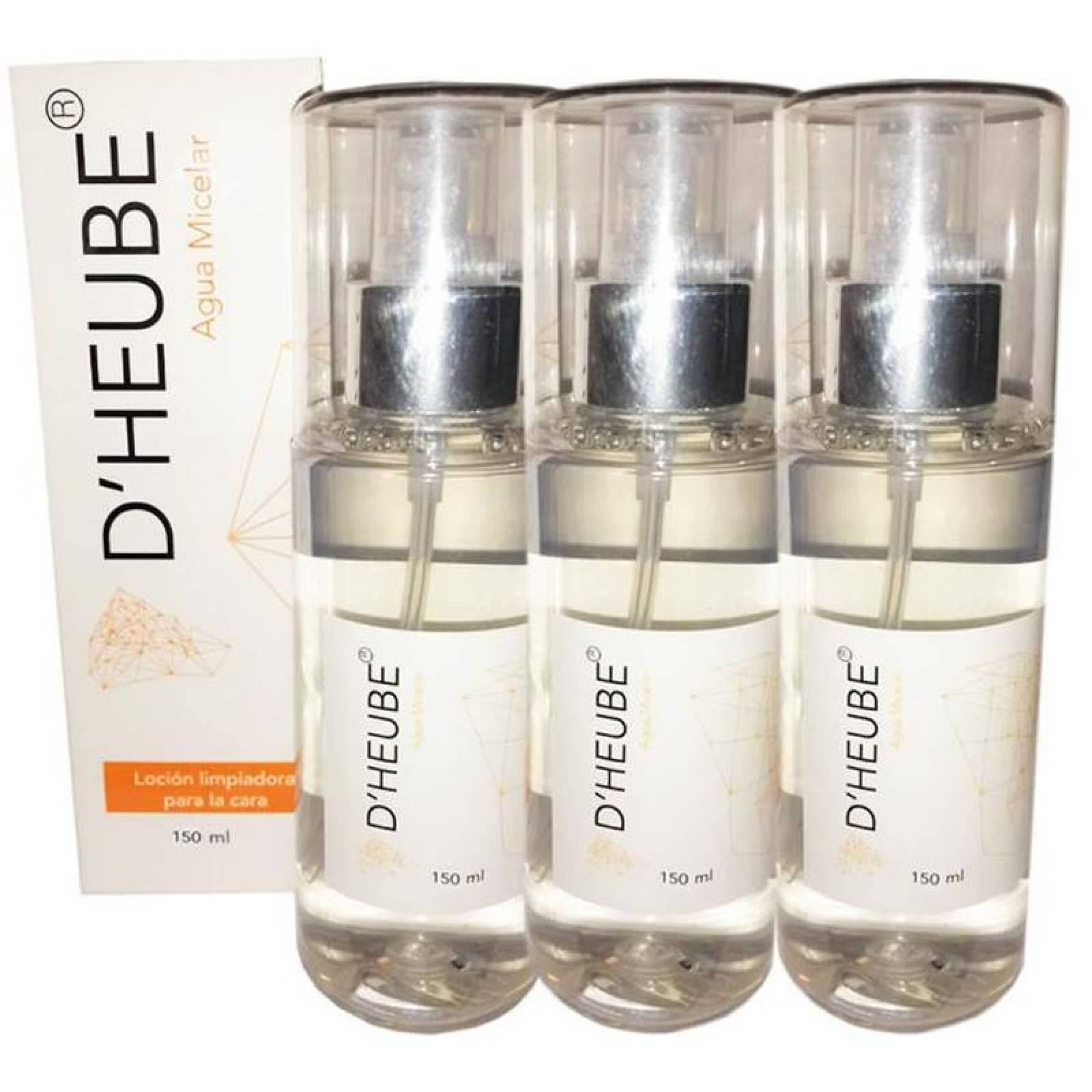 Agua Micelar efecto Astringente MXFAL-003-3 3 Pzs 150ml Locion Facial100porciento Natural Uso Diario, FaceClean