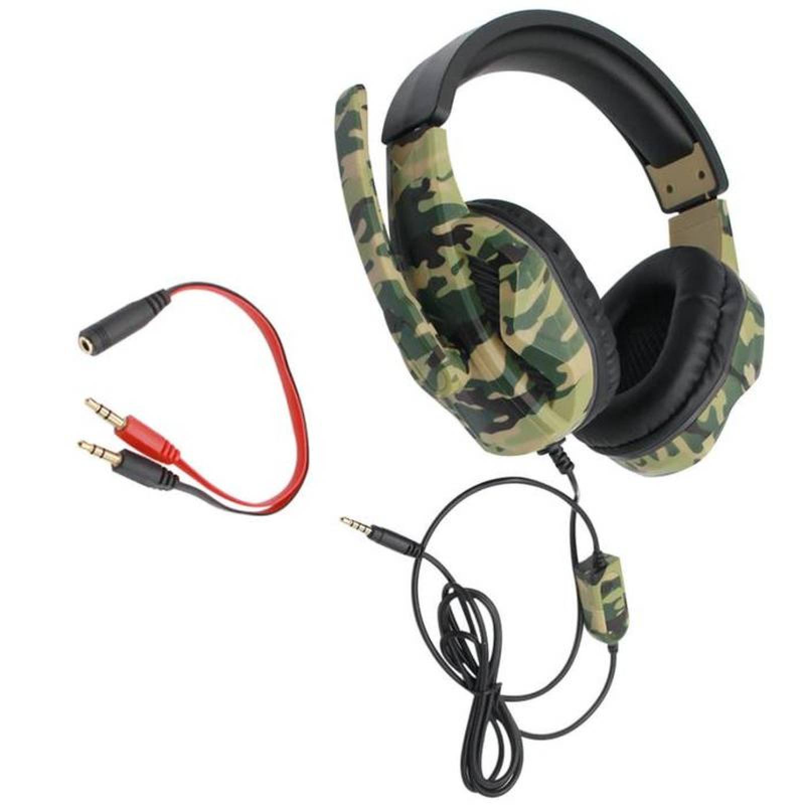 Aud fonos de Calidad MXCPA 001 12 Camuflaje Jack 3.5mm Cable