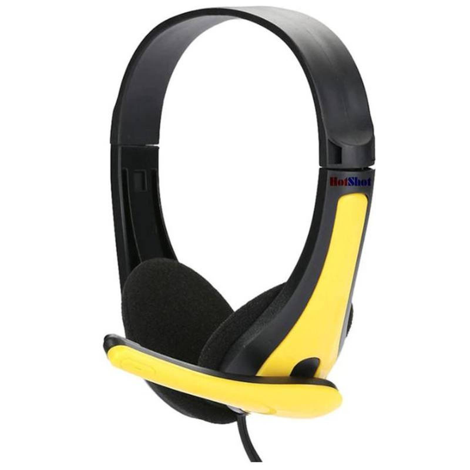 Auriculares con Diseño Liviano, MXBDO-003-3, Amarillo, Jack 3.5mm, Cable 2.2m, 102dB, 20 a 20000Hz, CallPlus