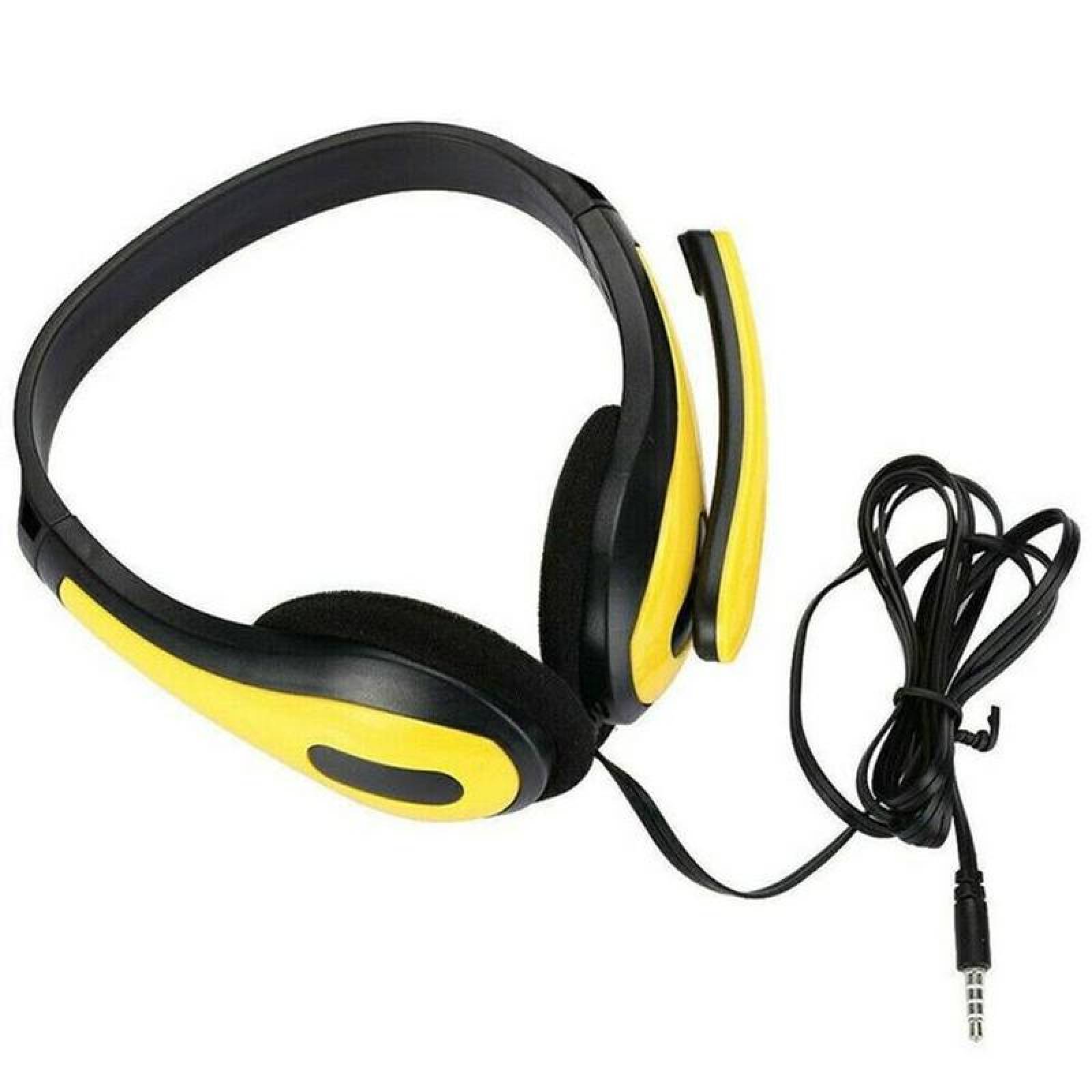 Auriculares con Diseño Liviano, MXBDO-003-3, Amarillo, Jack 3.5mm, Cable 2.2m, 102dB, 20 a 20000Hz, CallPlus