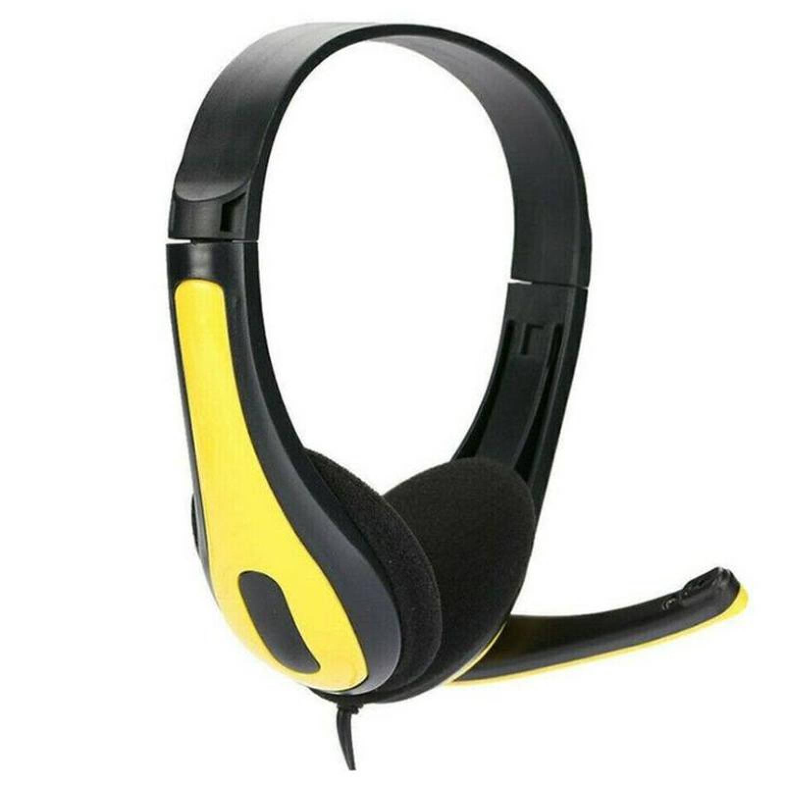 Auriculares con Diseño Liviano, MXBDO-003-3, Amarillo, Jack 3.5mm, Cable 2.2m, 102dB, 20 a 20000Hz, CallPlus