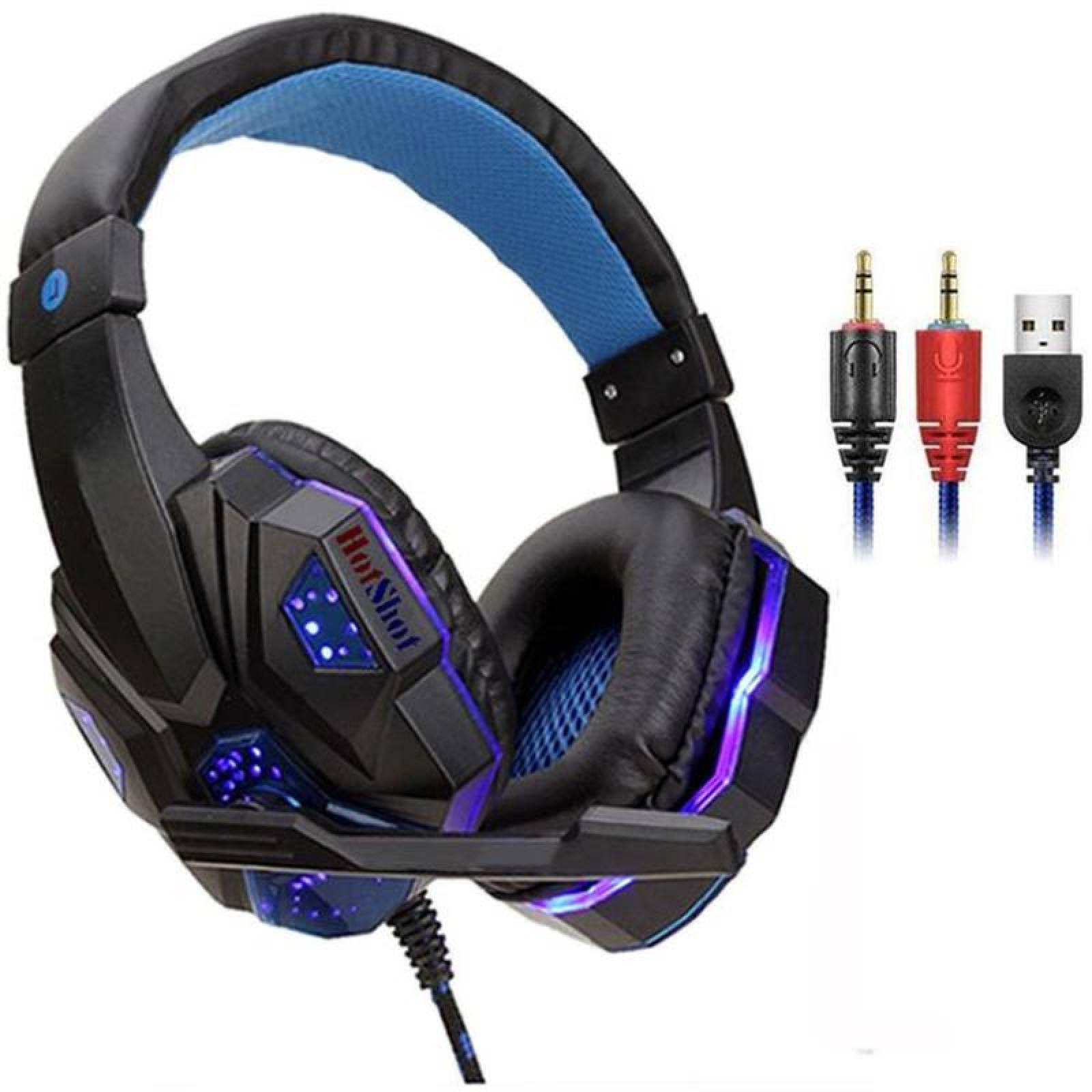 Audífonos para equipos de computo, MXRPN-001-8, 40mm, 2.2m, 20-20000Hz, 105± 3DB, con Micrófono, Azul, SounDex