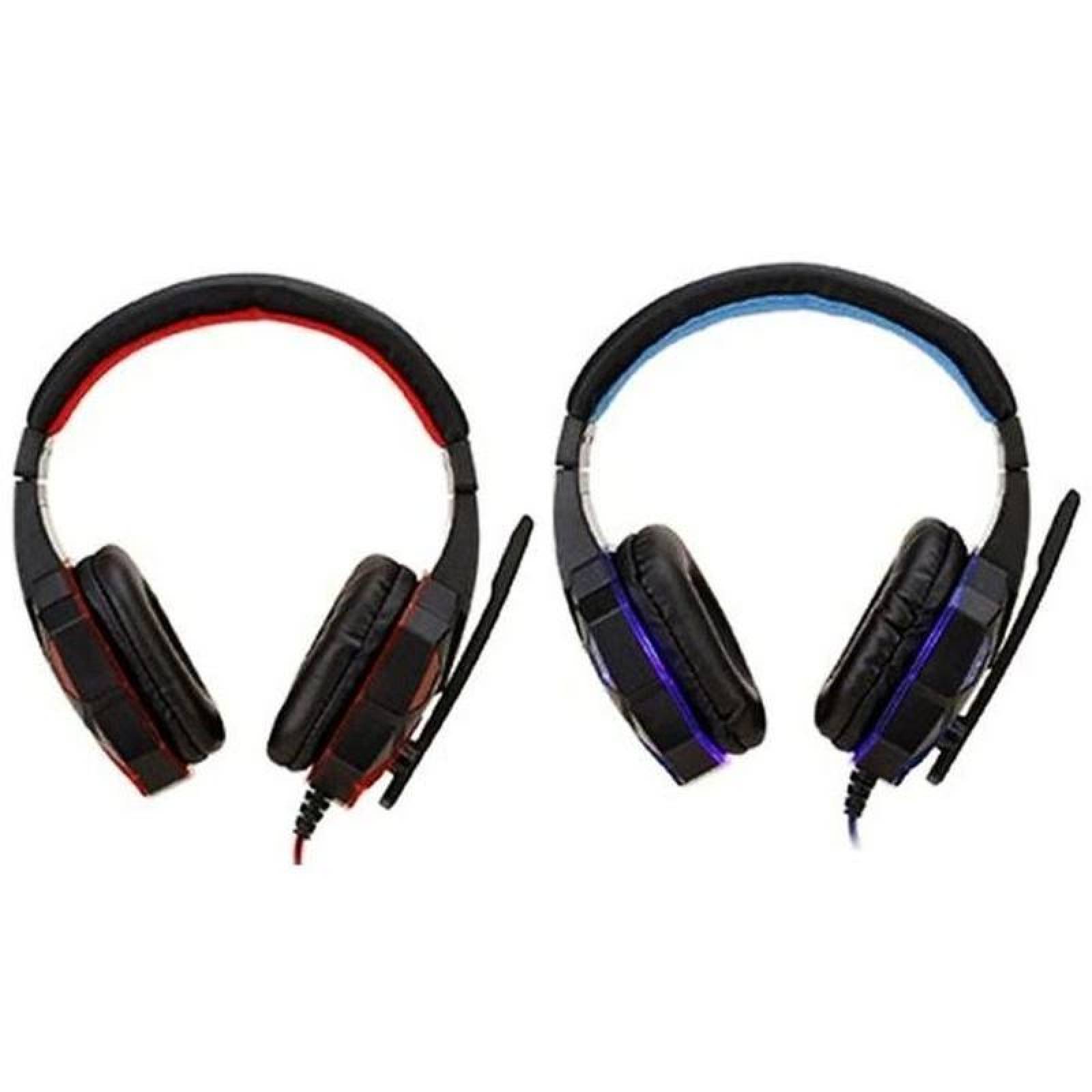 Audífonos con Diseño Liviano, MXRPN-001-10, 40mm, 2.2m, 20-20000Hz, 105± 3DB, con Micrófono, Azul, SounDex