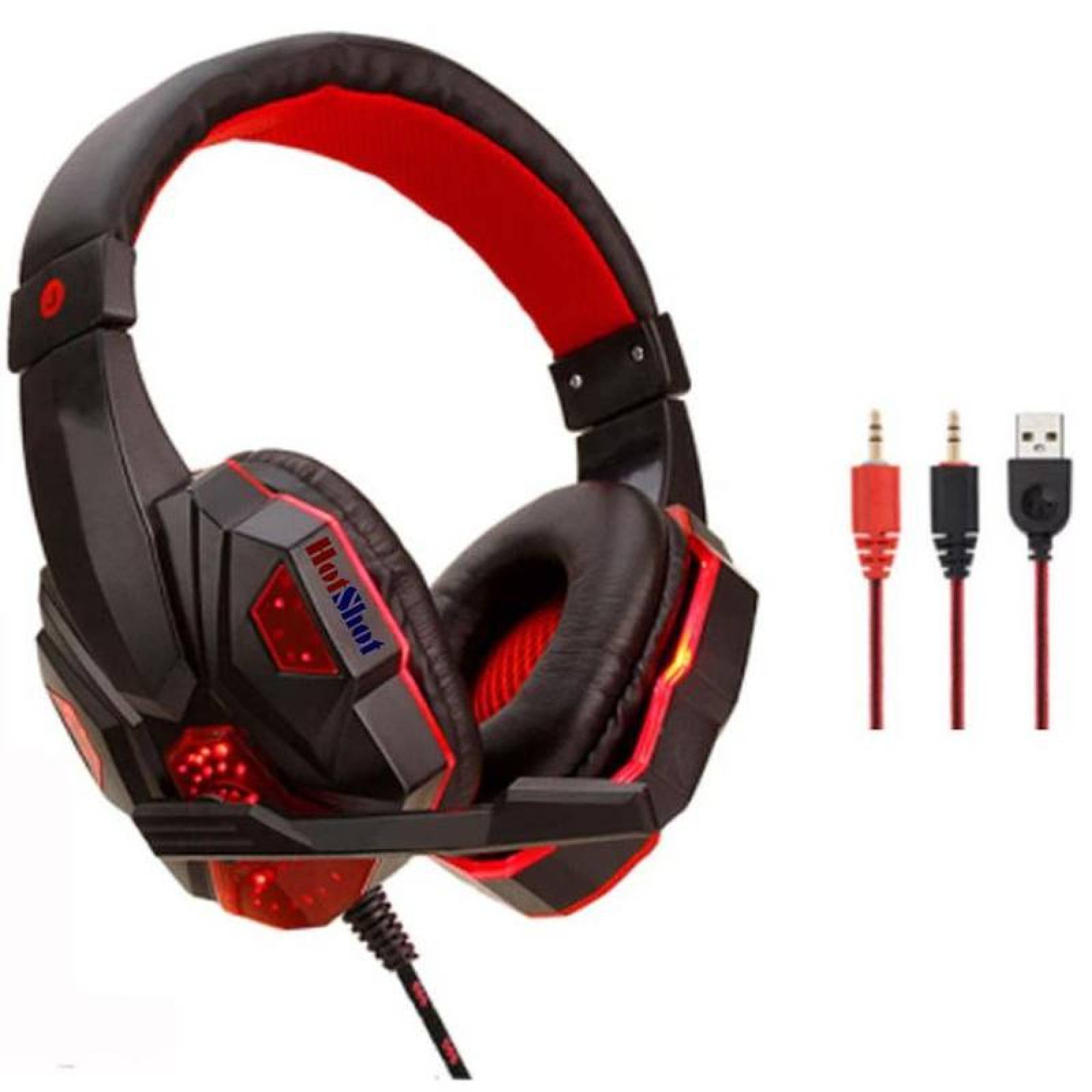 Audífonos para equipos de computo, MXRPN-002-8, 40mm, 2.2m, 20-20000Hz, 105± 3DB, con Micrófono, Rojo, SounDex