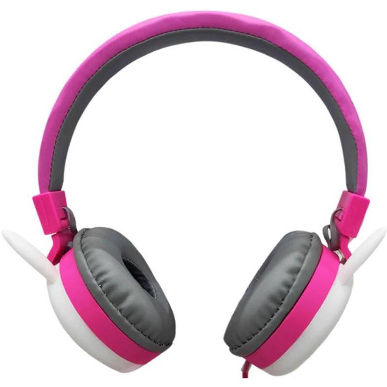  Venta de Audífonos para Niñas, MXYBU-001-26, Rosa, Jack 3.5mm, Cable 1.2m, 108±3dB, 20Hz a 20000Hz, PinkyBunny