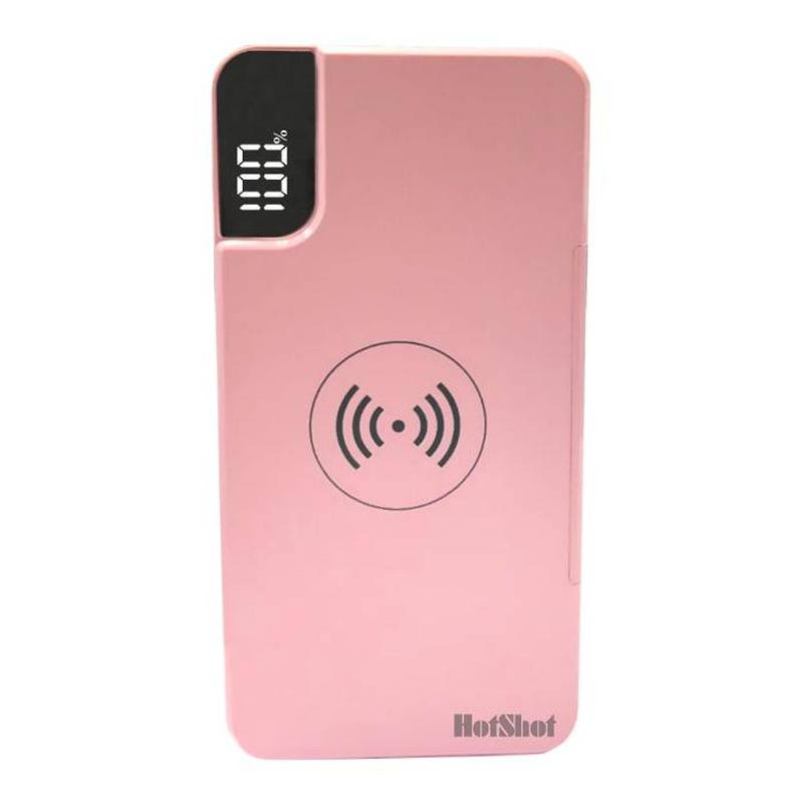 Power Bank Diseño Practico MXQIV-001-5 30000mA Rosa Salida Qi inalámbrica 1xUSB 3,0 1xUSB 1,0 Entrada Cable USB incluido, Qi Vintage